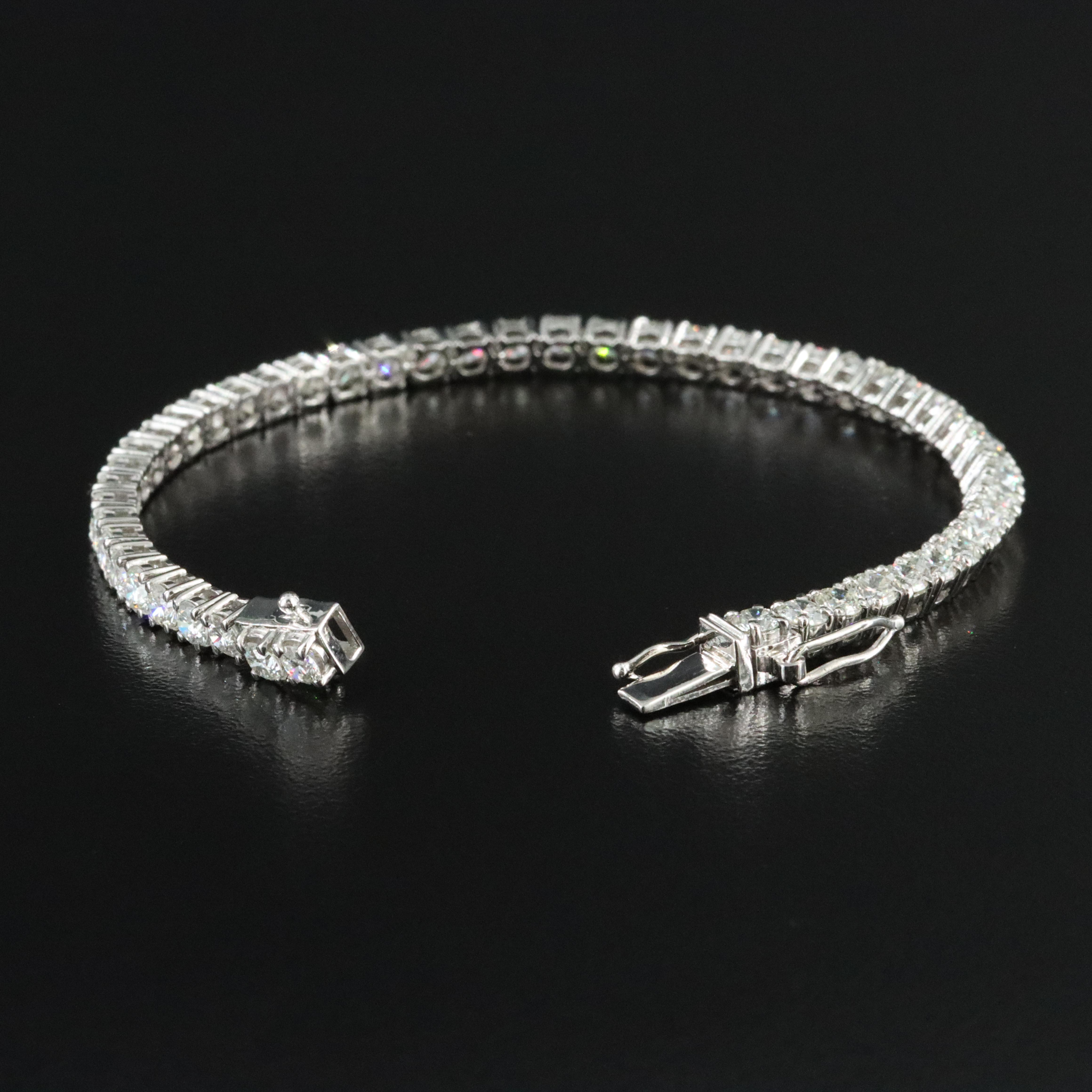 Platinum 6.28 CTW Diamond Line Bracelet
