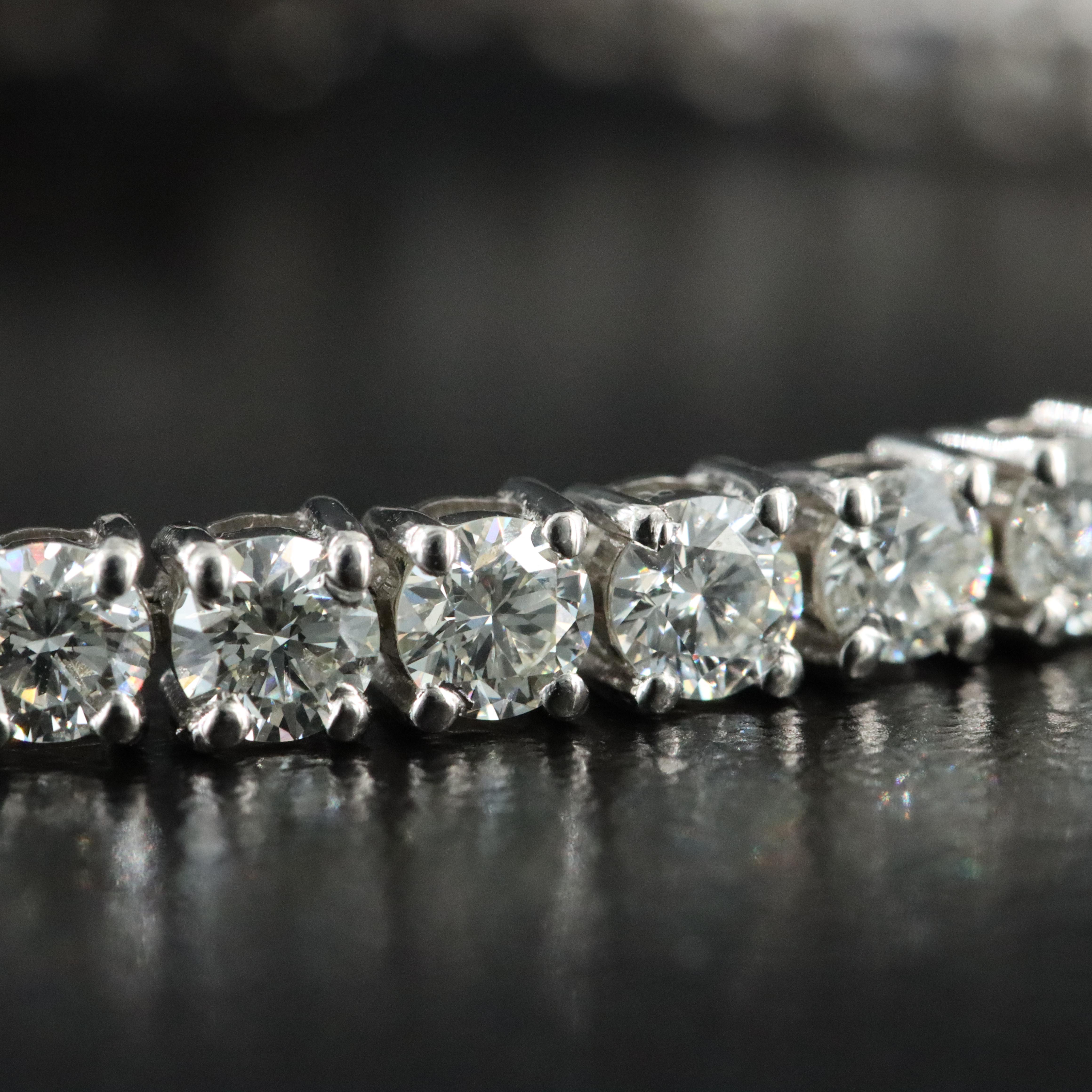 Platinum 6.28 CTW Diamond Line Bracelet