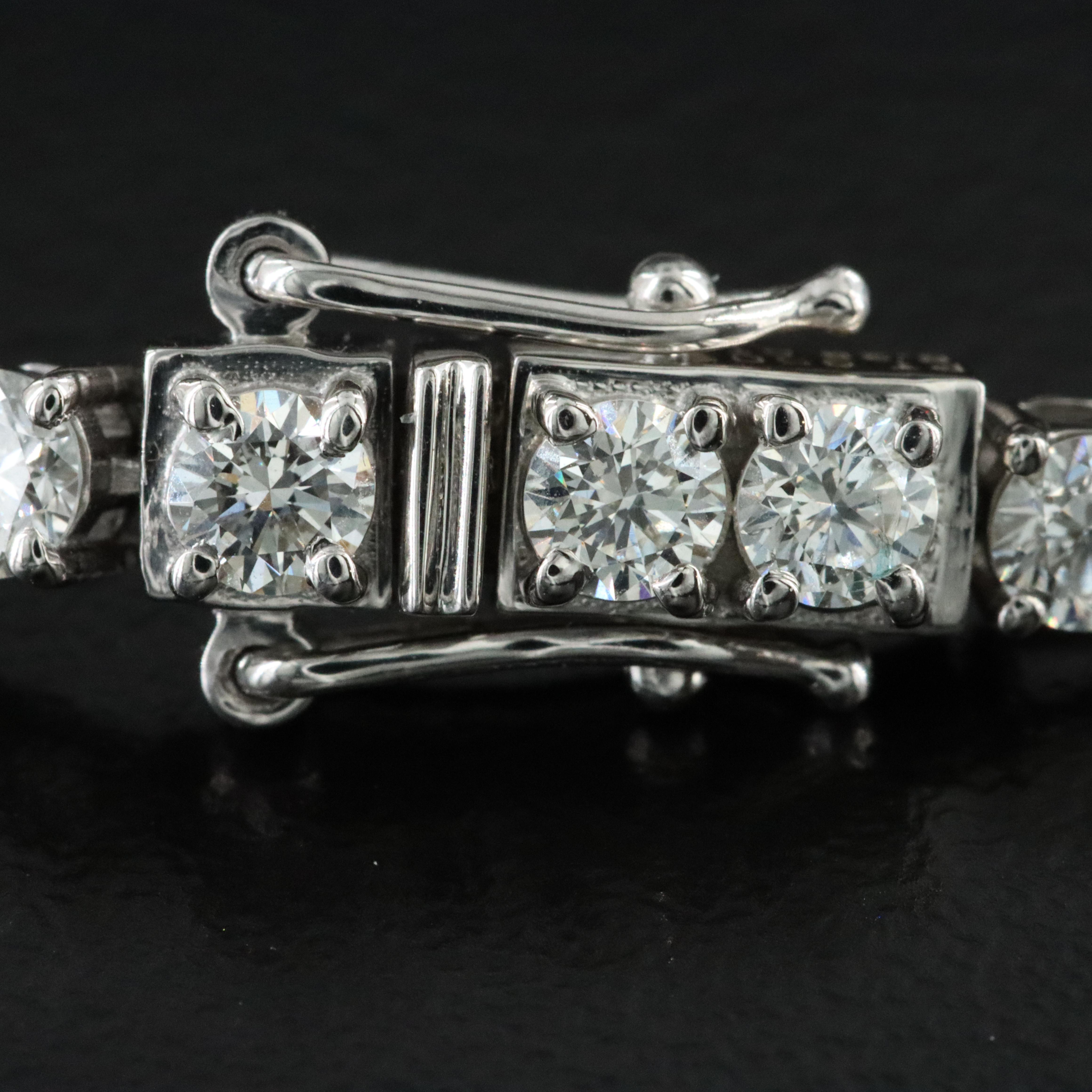Platinum 6.28 CTW Diamond Line Bracelet