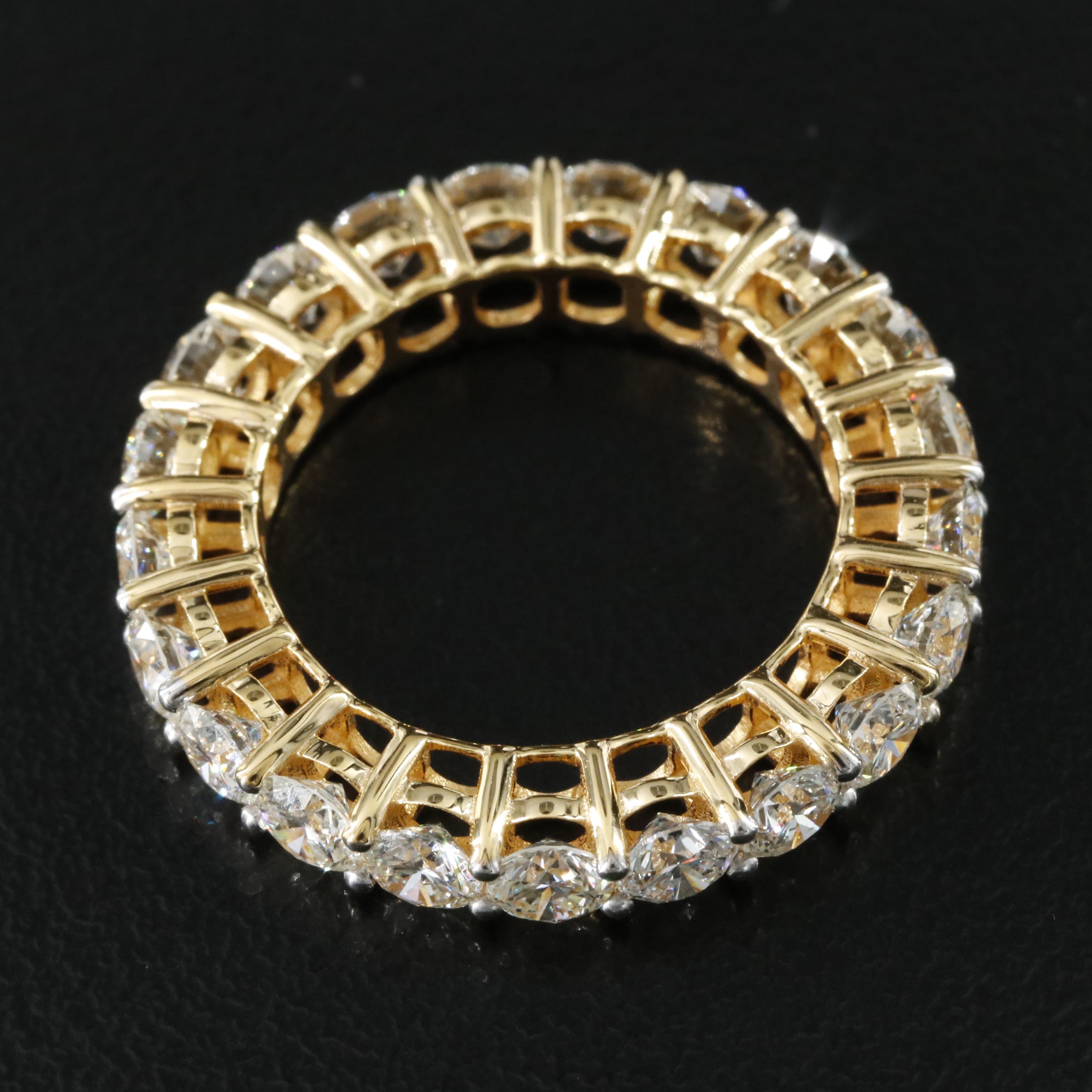 18K 3.64 CTW Diamond Eternity Band with GIA Report