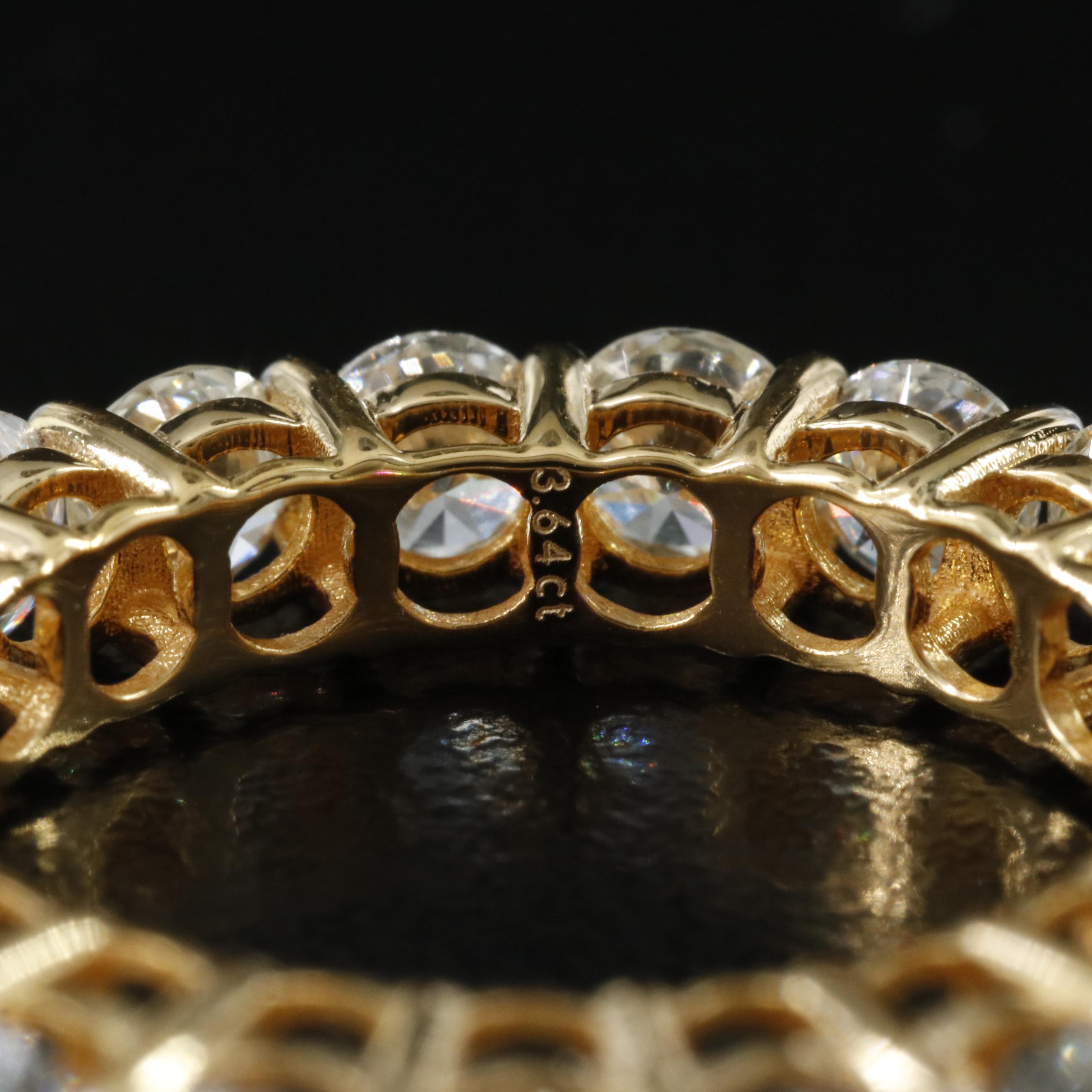 18K 3.64 CTW Diamond Eternity Band with GIA Report