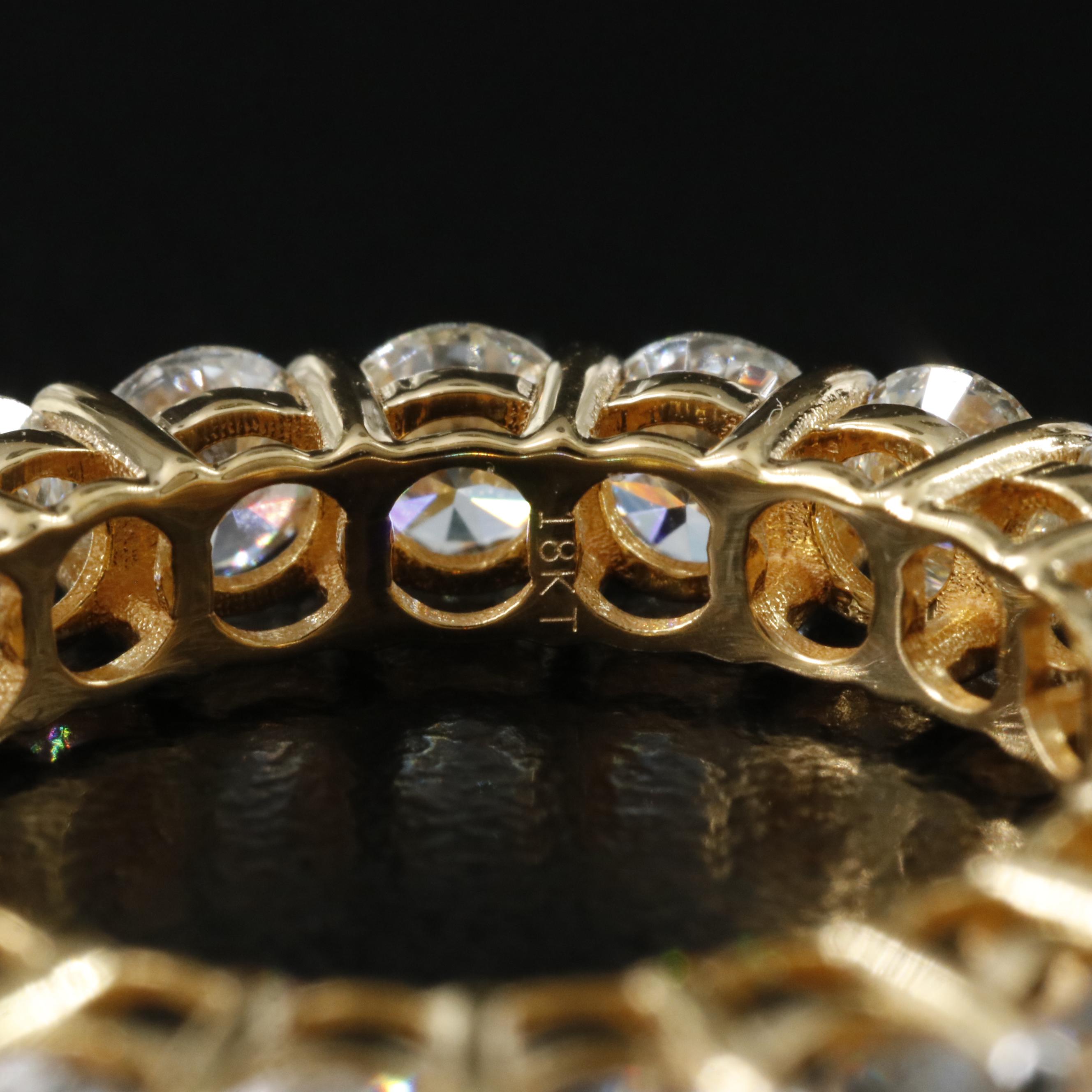 18K 3.64 CTW Diamond Eternity Band with GIA Report