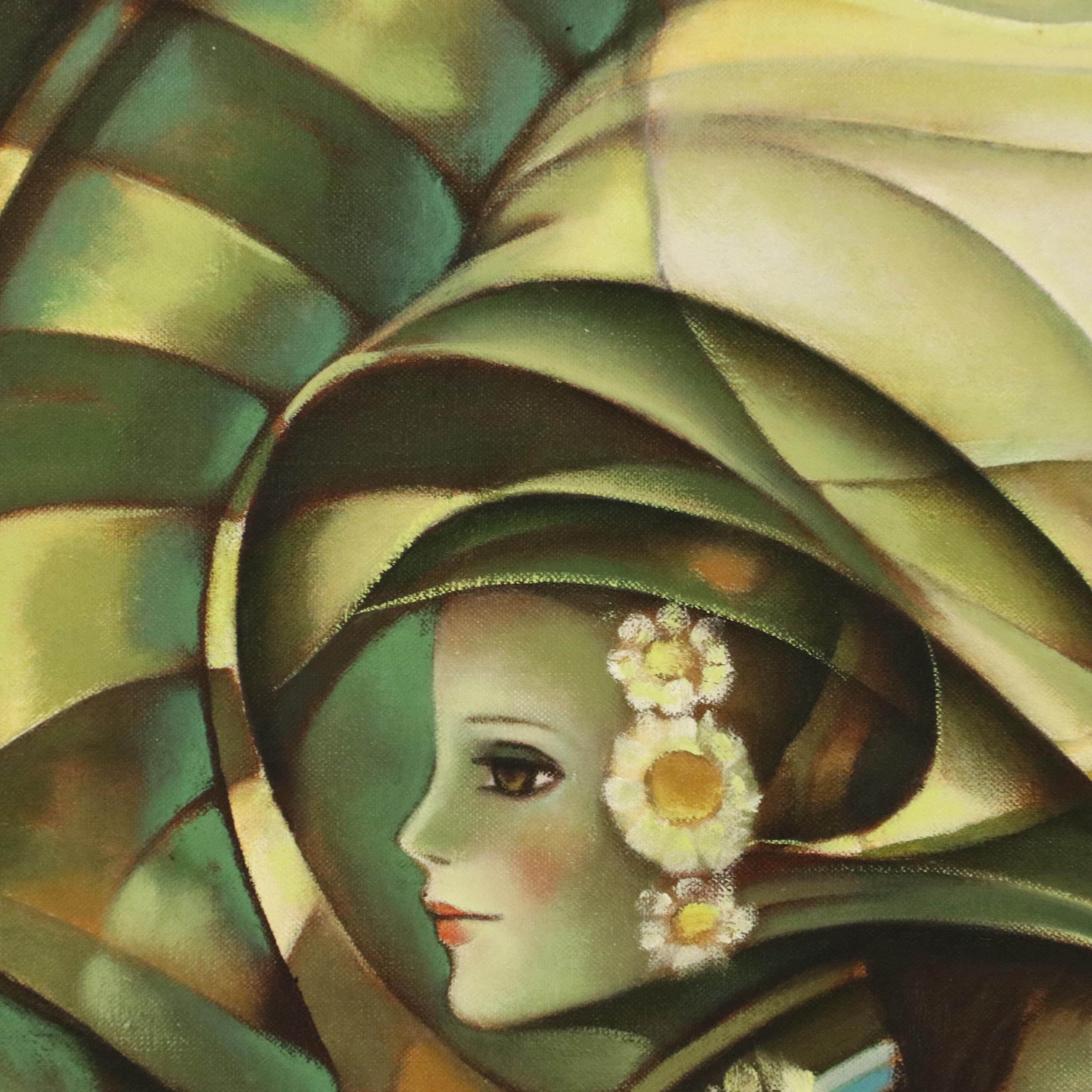 Whimsical Figurative Oil Painting, Late 20th Century/21st Century