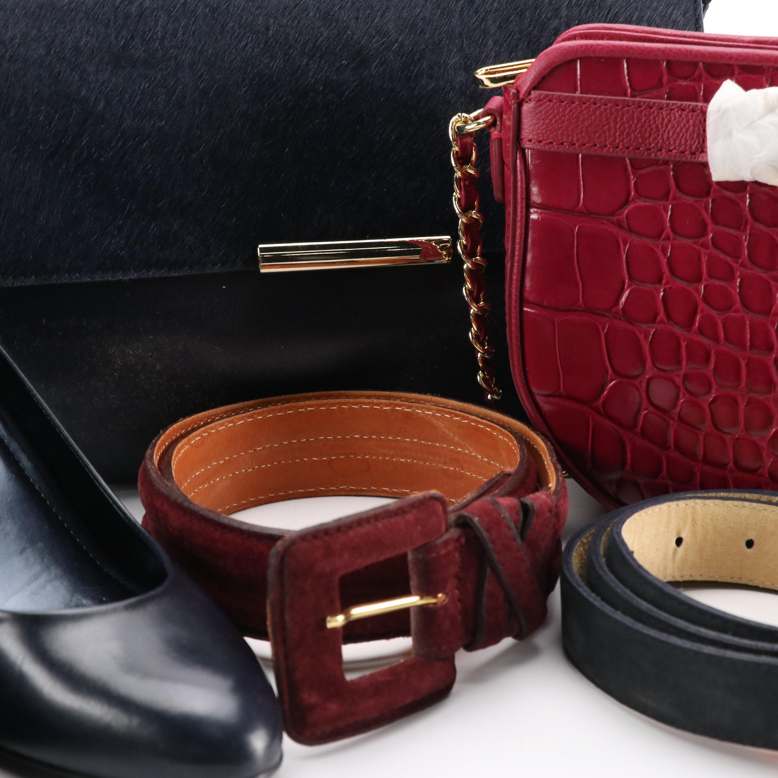 Casual Magenta Capsule Collection with Bags, Belts and Leather Pumps
