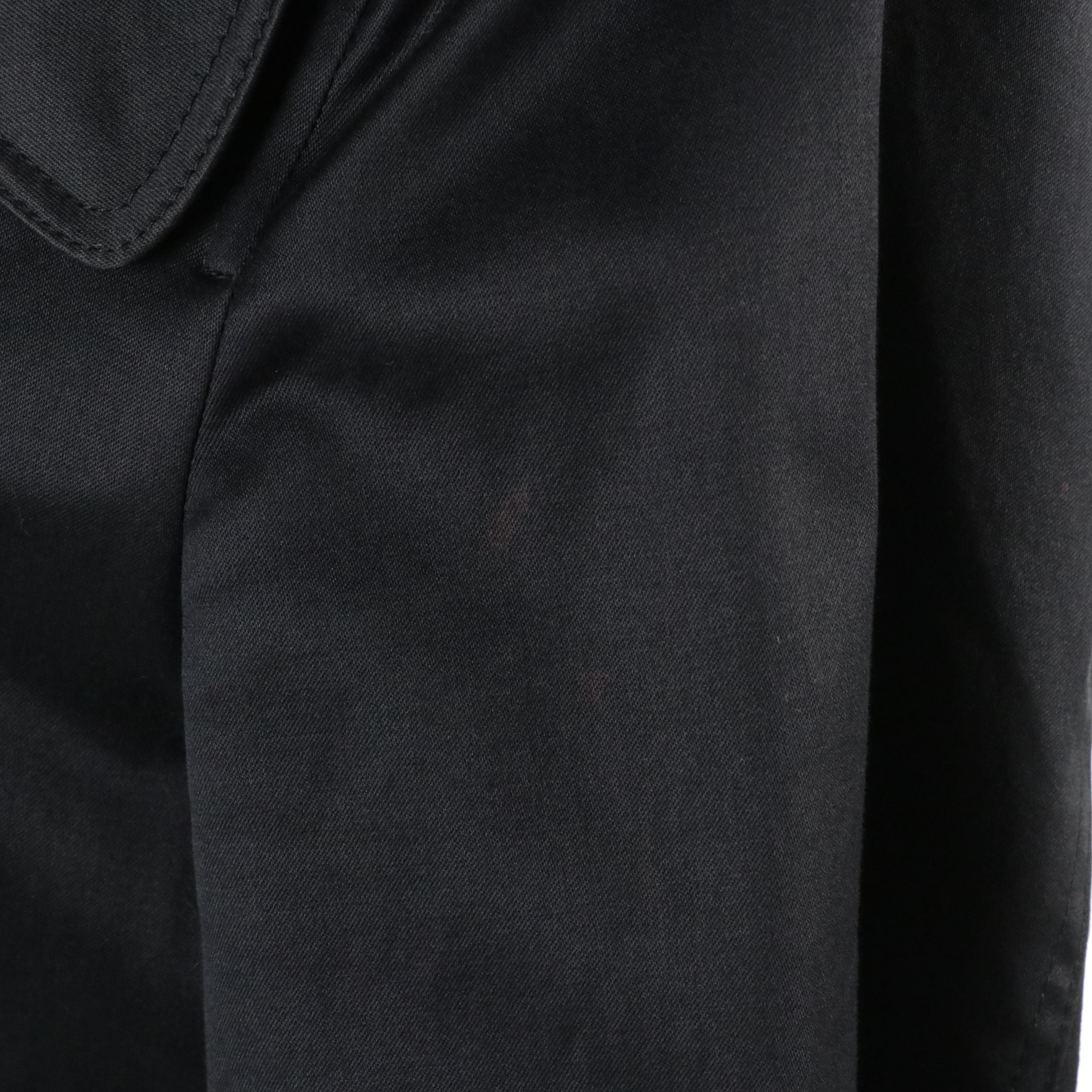 Burberry London Double-Breasted Trench Coat in Navy Cotton Sateen