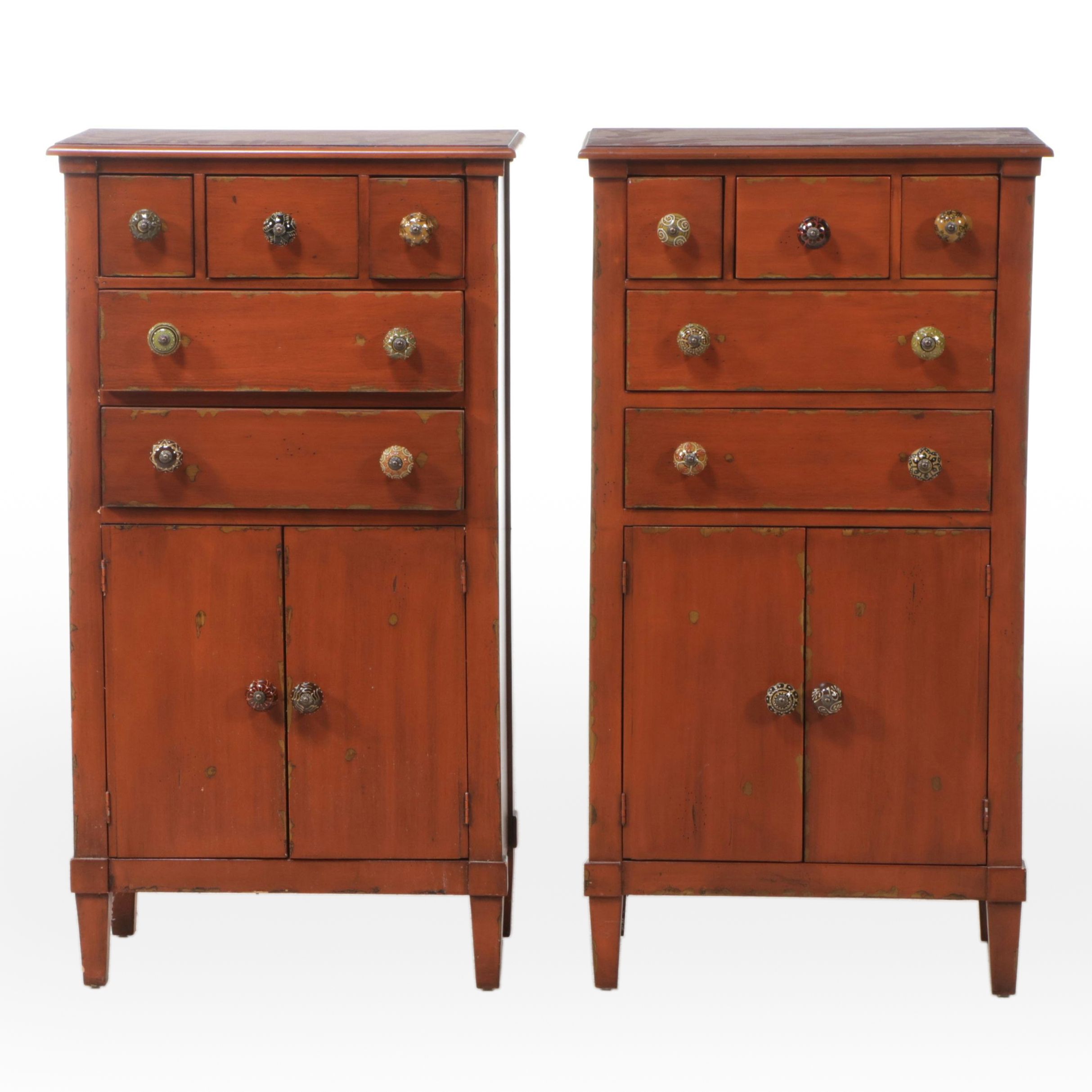 Pair of Painted Wood Cabinets