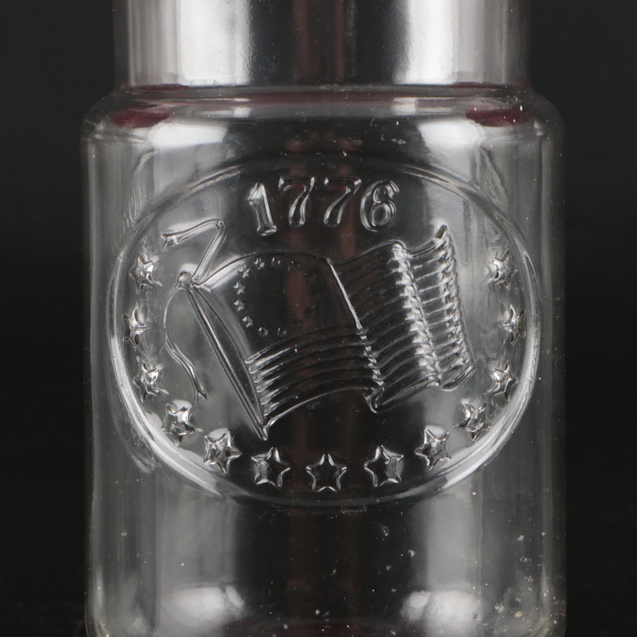 Anchor Hocking 1776 America Glass Canisters with Plastic Lids