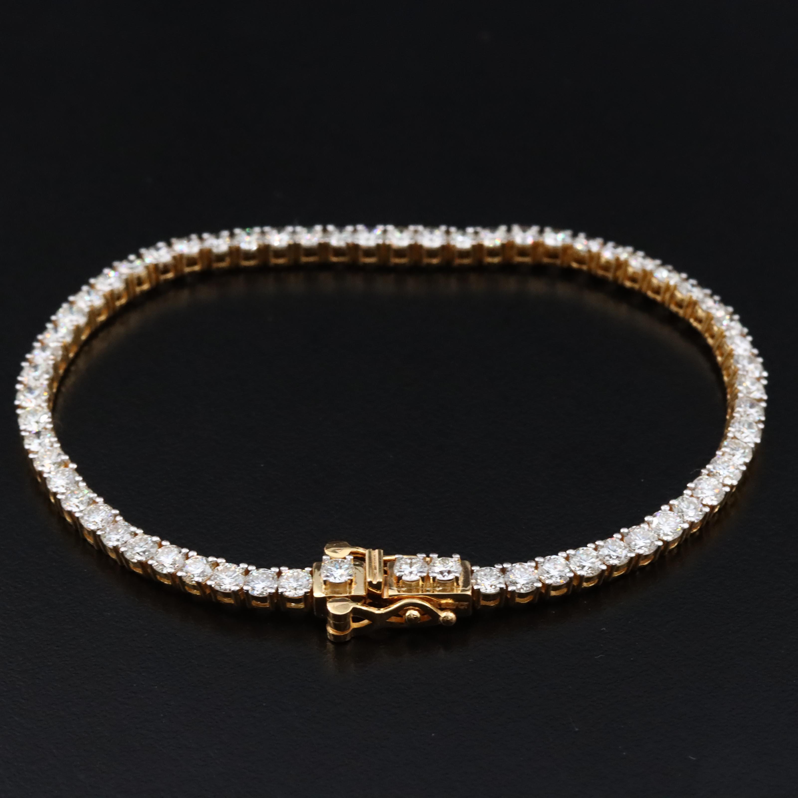 18K 4.27 CTW Diamond Line Bracelet