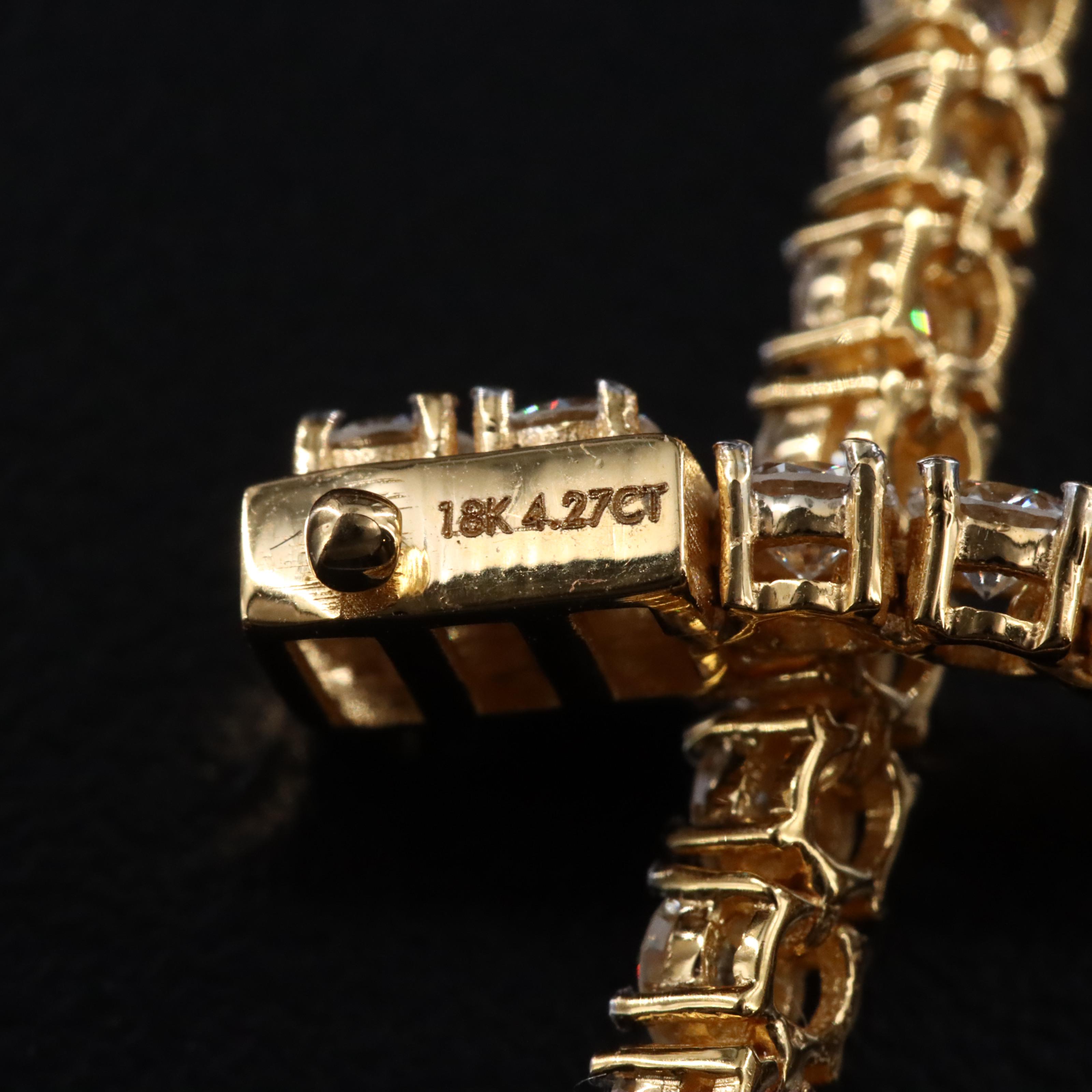 18K 4.27 CTW Diamond Line Bracelet