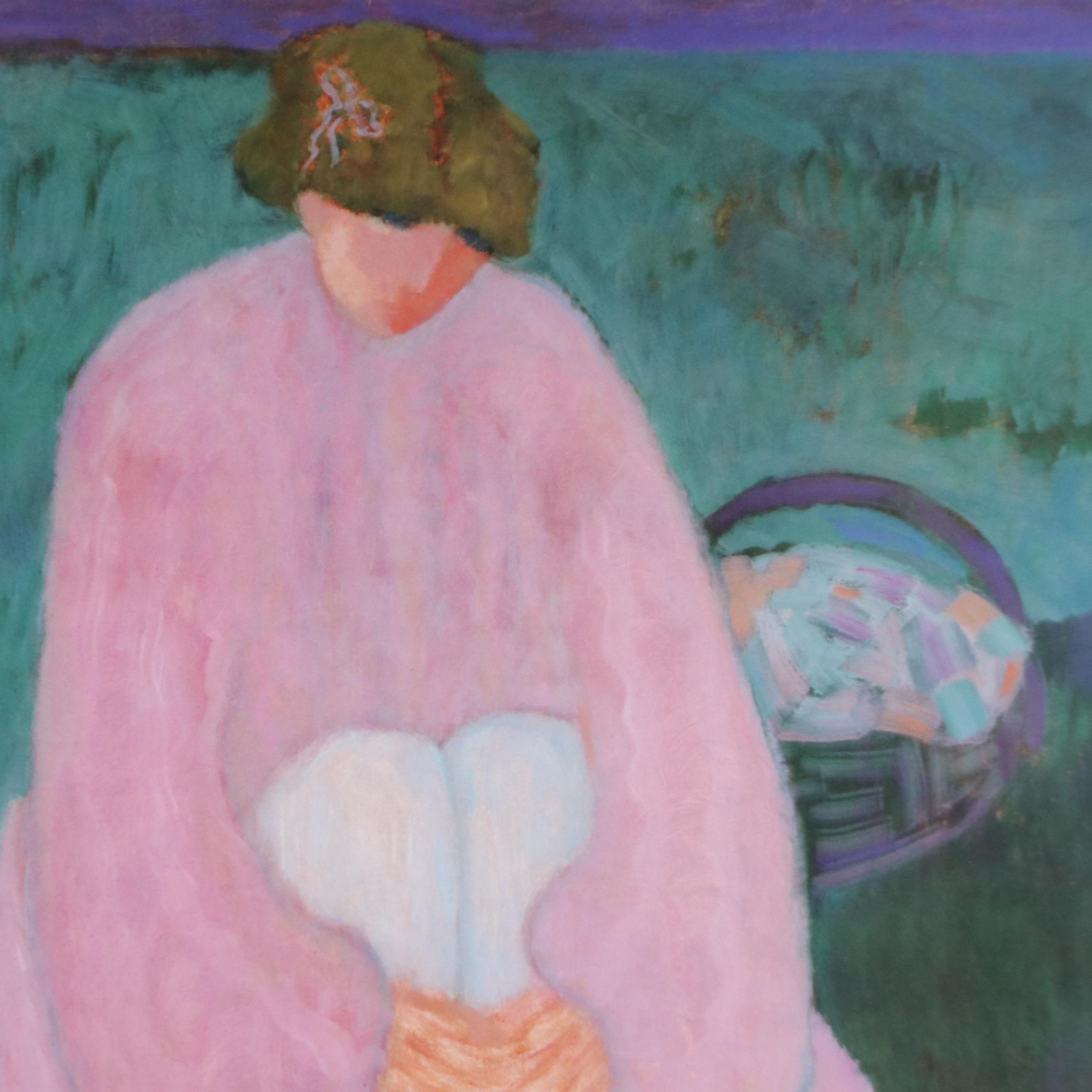 Barbara Wood Offset Lithograph "White Stockings," 1987