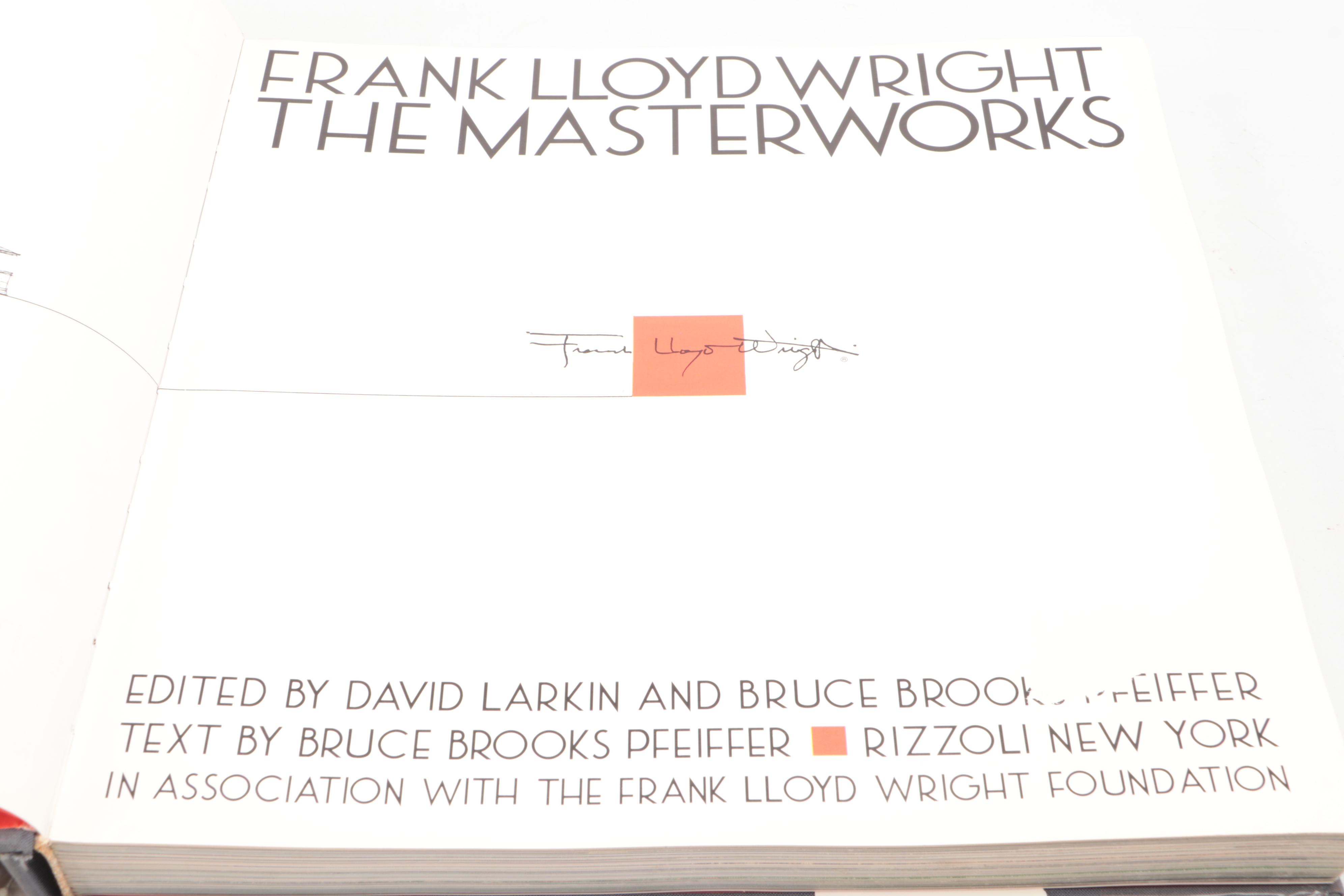 First Edition "Frank Lloyd Wright: The Masterworks" Edited by David Larkin, 1993