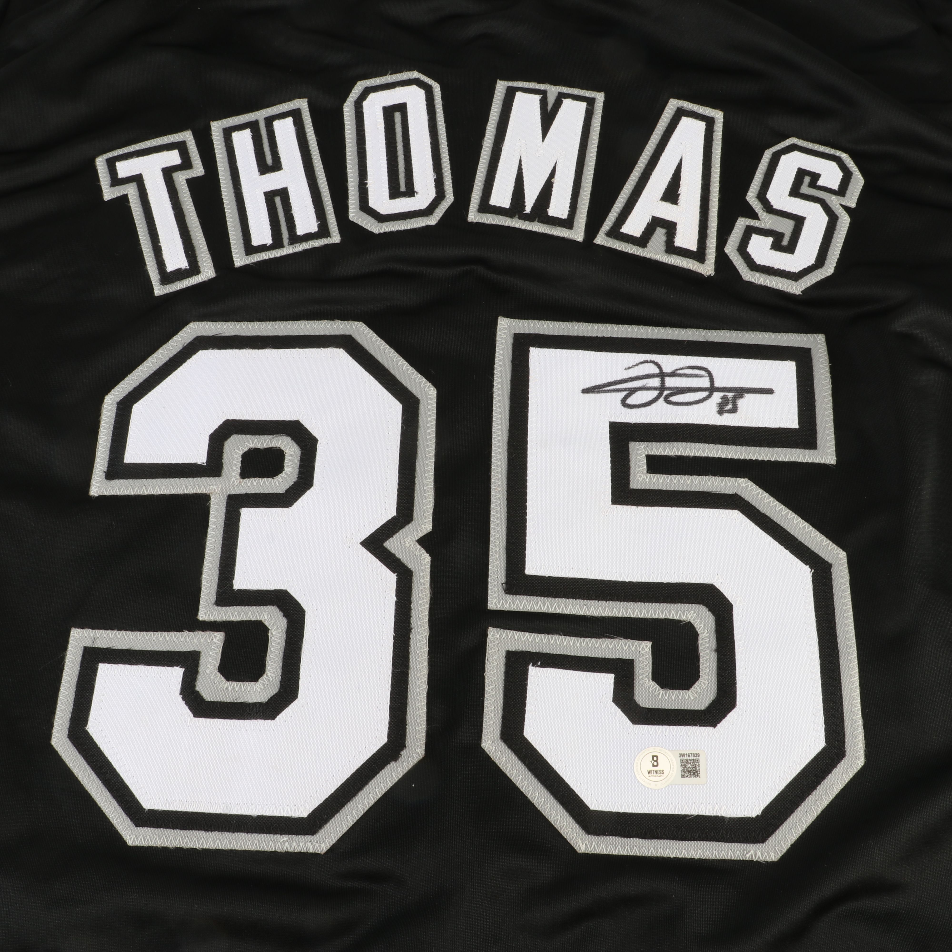 Frank Thomas Signed Chicago White Sox Baseball Jersey, Beckett