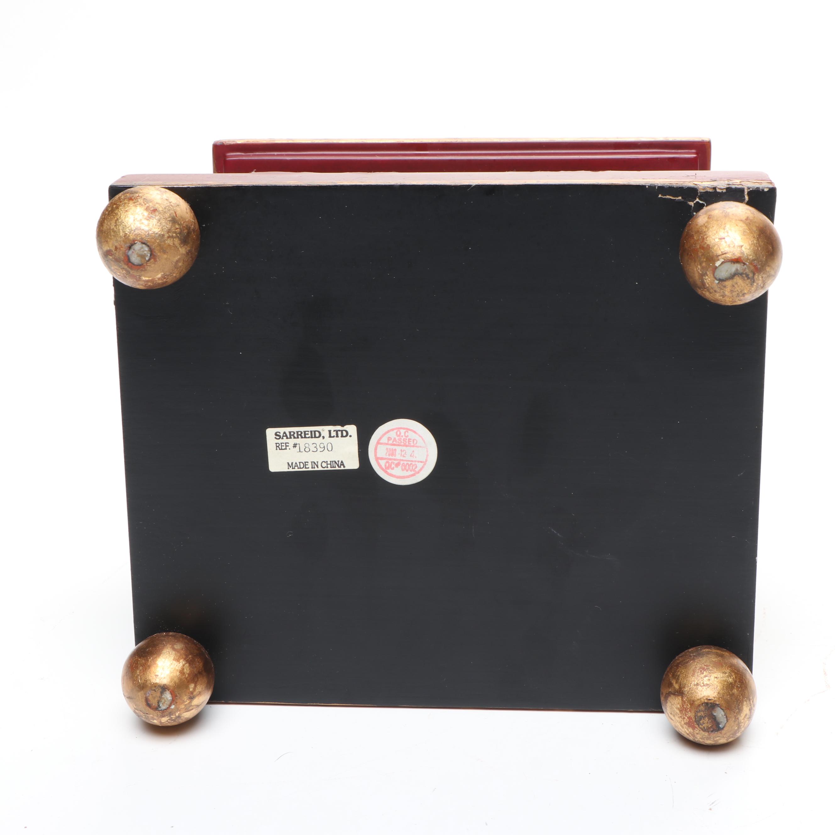 Sarreid Obelisk-Carrying Ornate Elephant Resin Figures on Wood Plinths