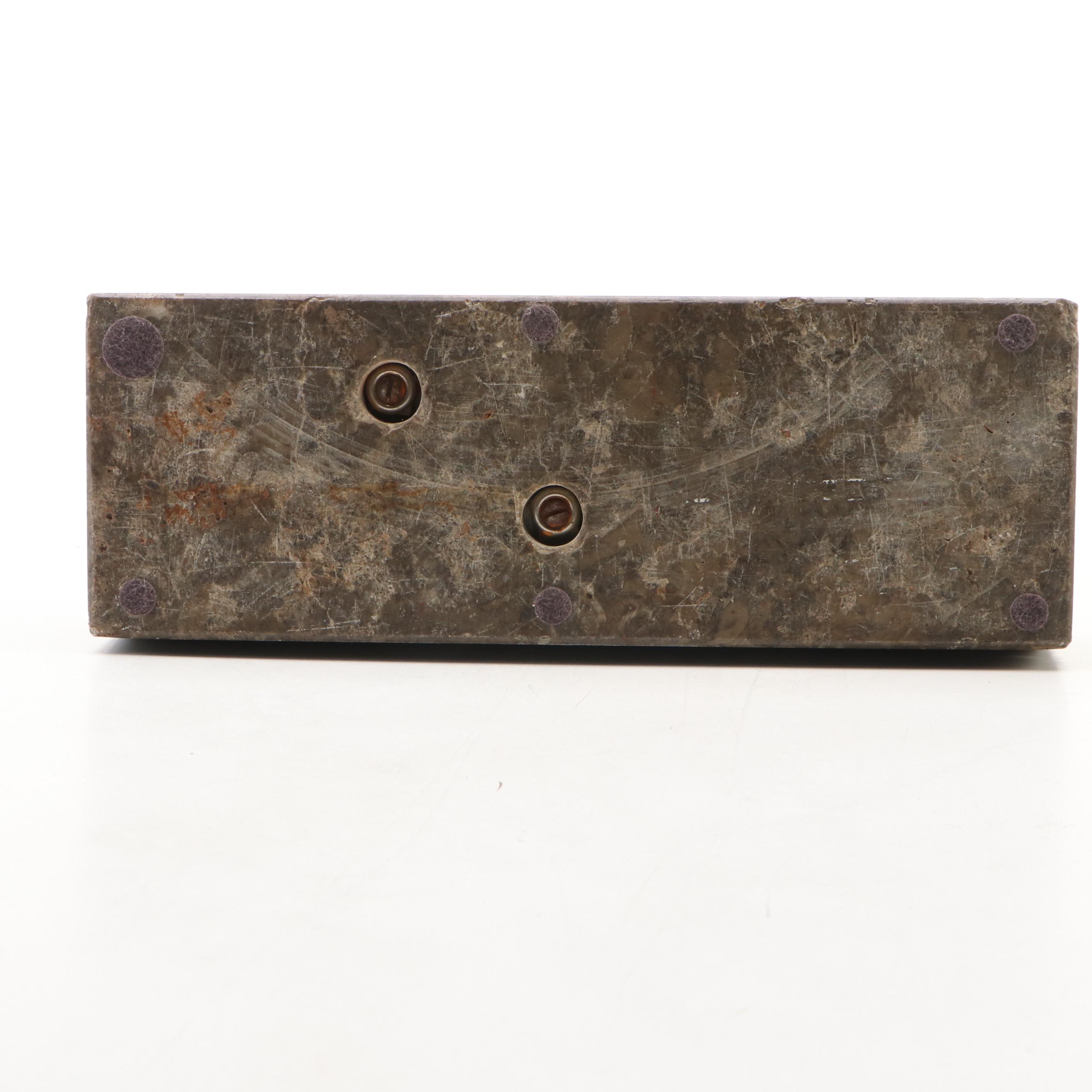 Bronzed Metal Medici Style Lion Sculpture on Stone Base