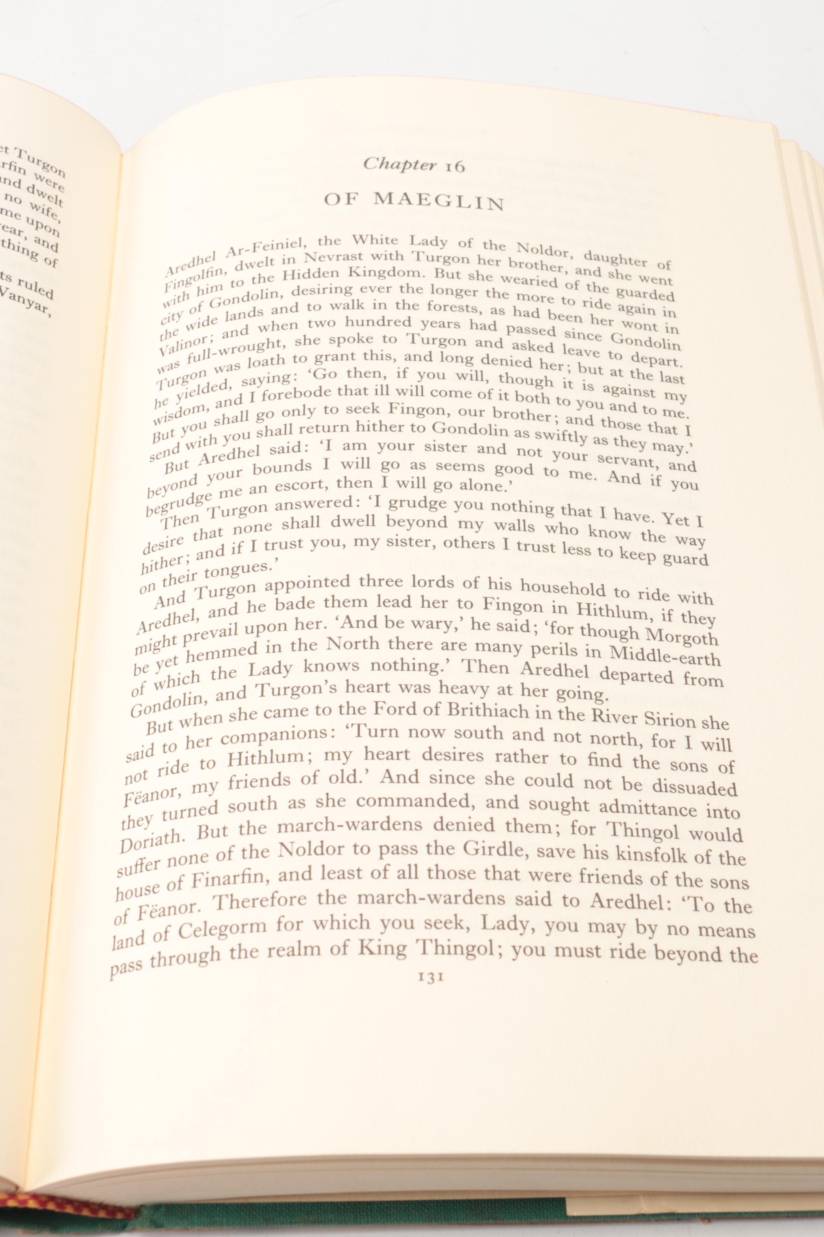First American Printing "The Silmarillion" by J. R. R. Tolkien with Map, 1977