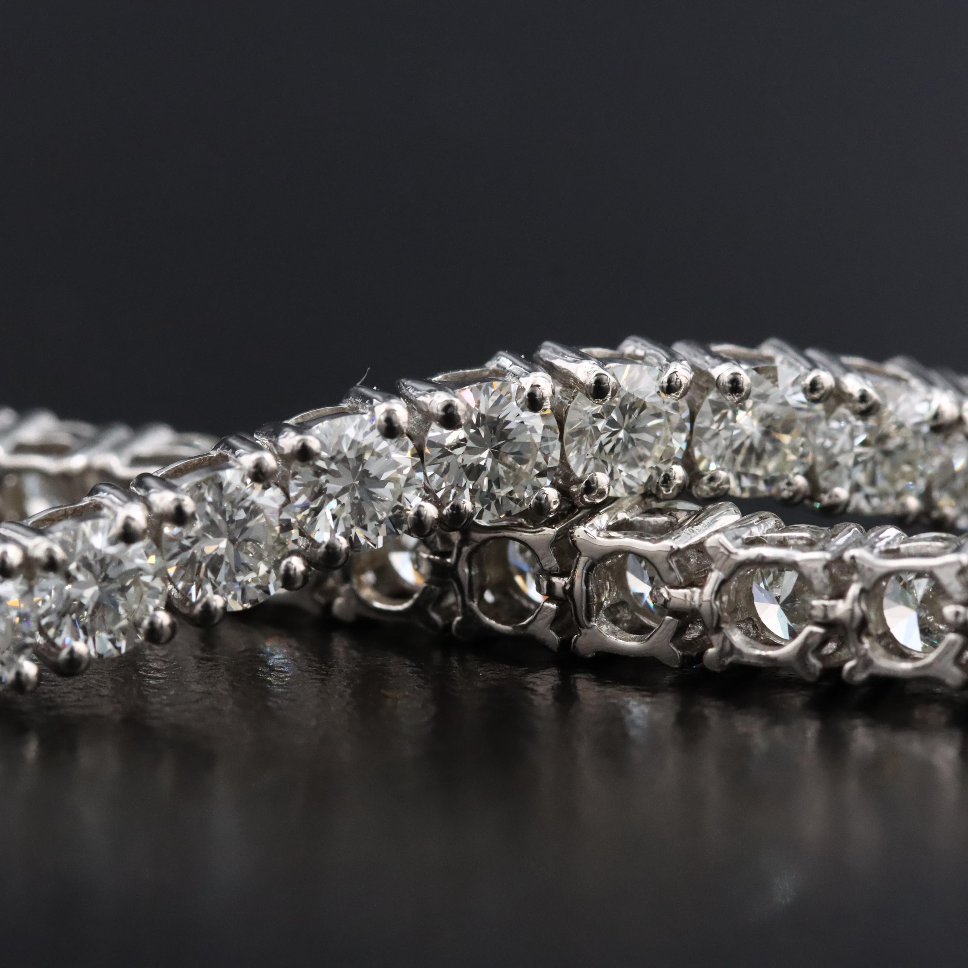 Platinum 6.27 CTW Diamond Line Bracelet