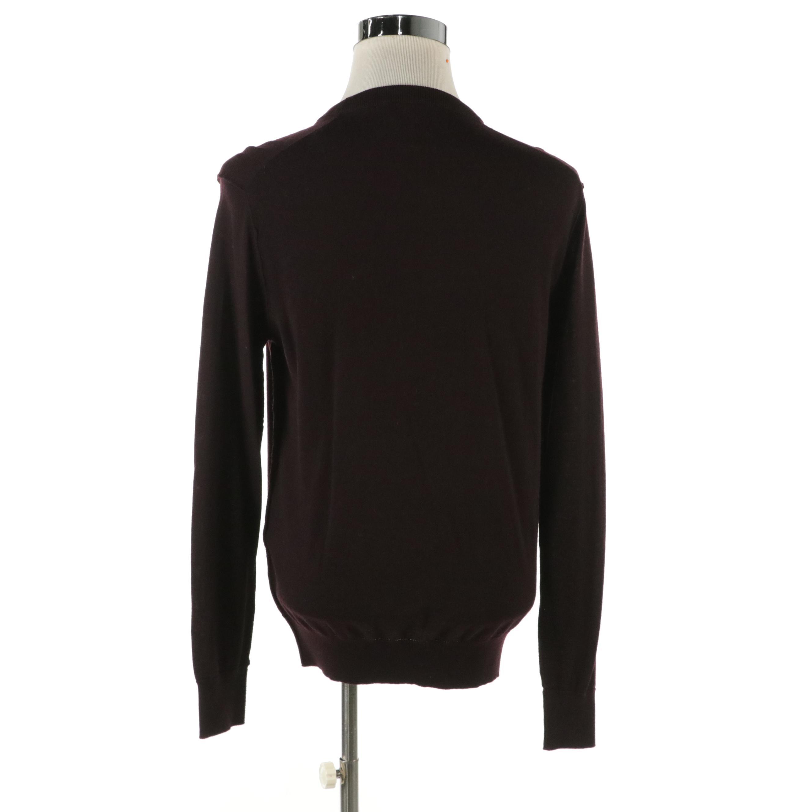 Men's Dolce & Gabbana Wool Long Sleeve Pullover Sweater