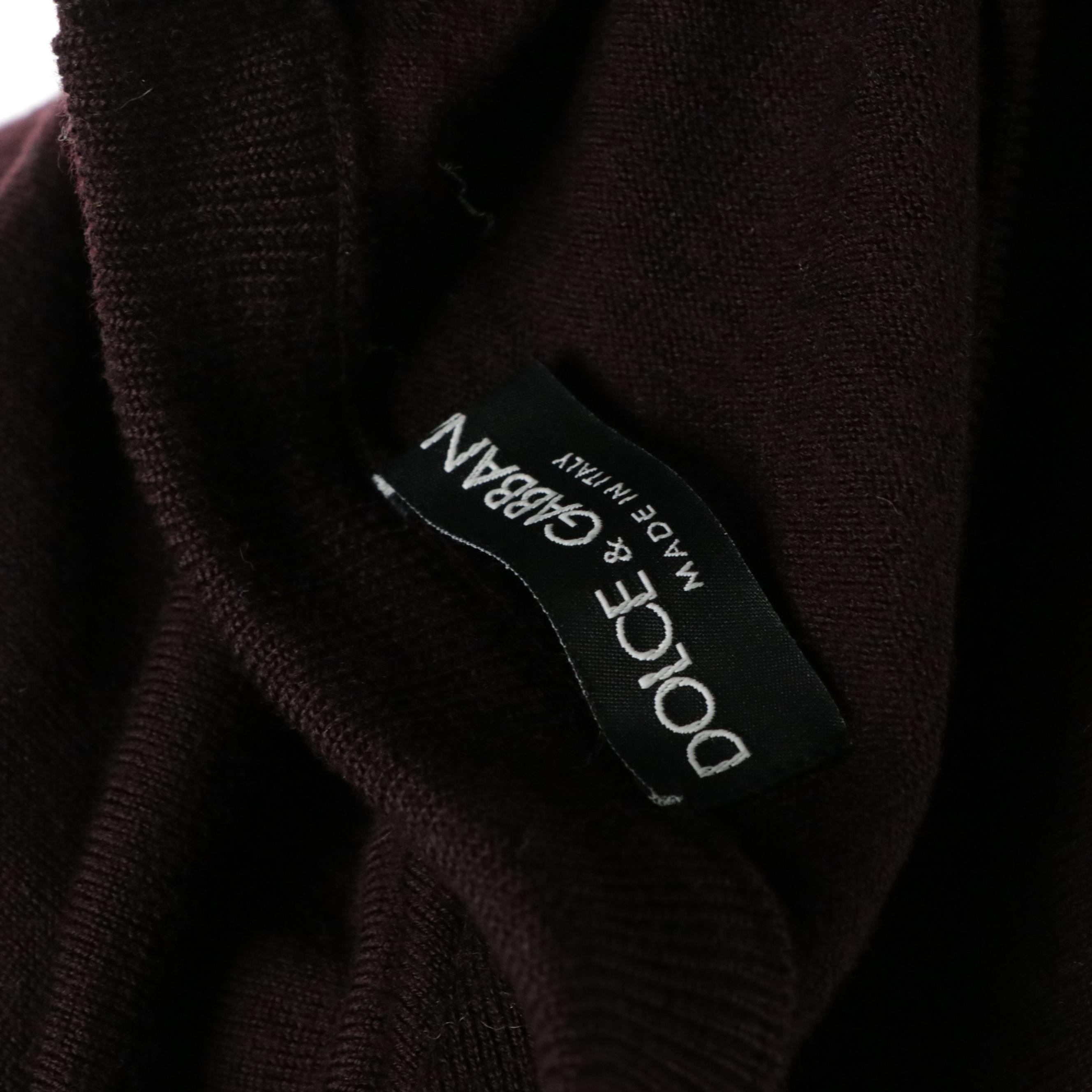 Men's Dolce & Gabbana Wool Long Sleeve Pullover Sweater