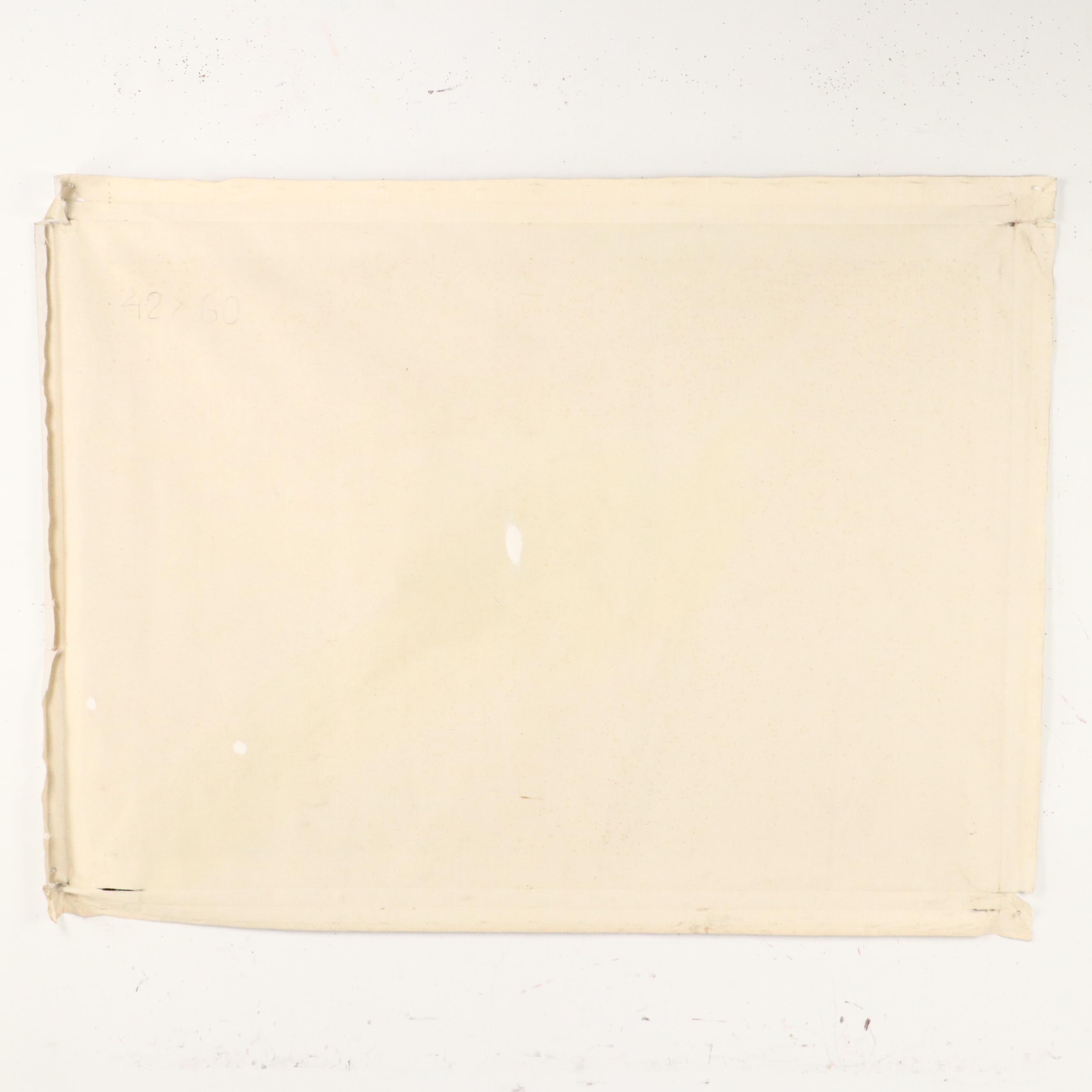 Elba Alvarez Mixed Media Abstract Color Field Painting, 1983