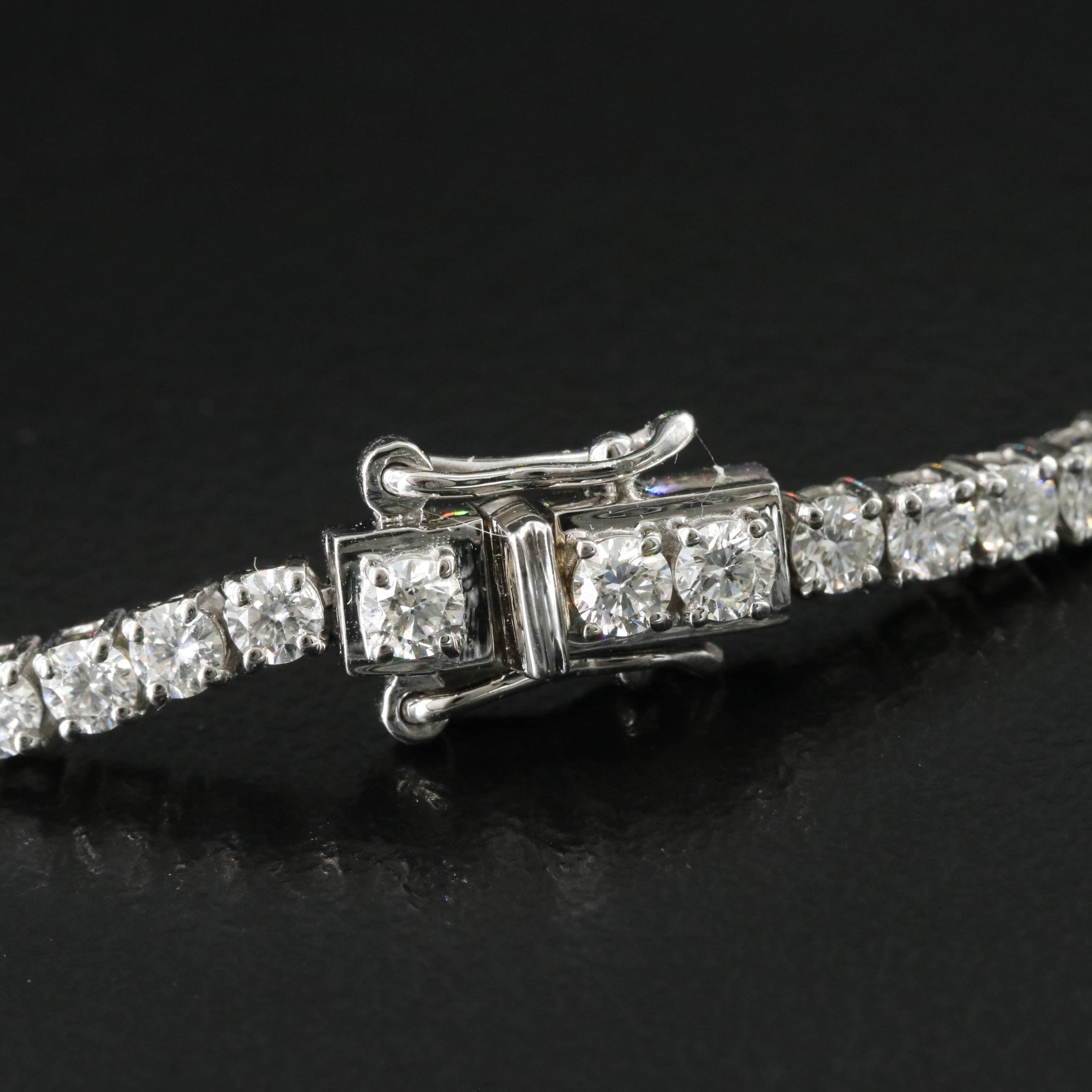 Platinum 4.11 CTW Diamond Line Bracelet