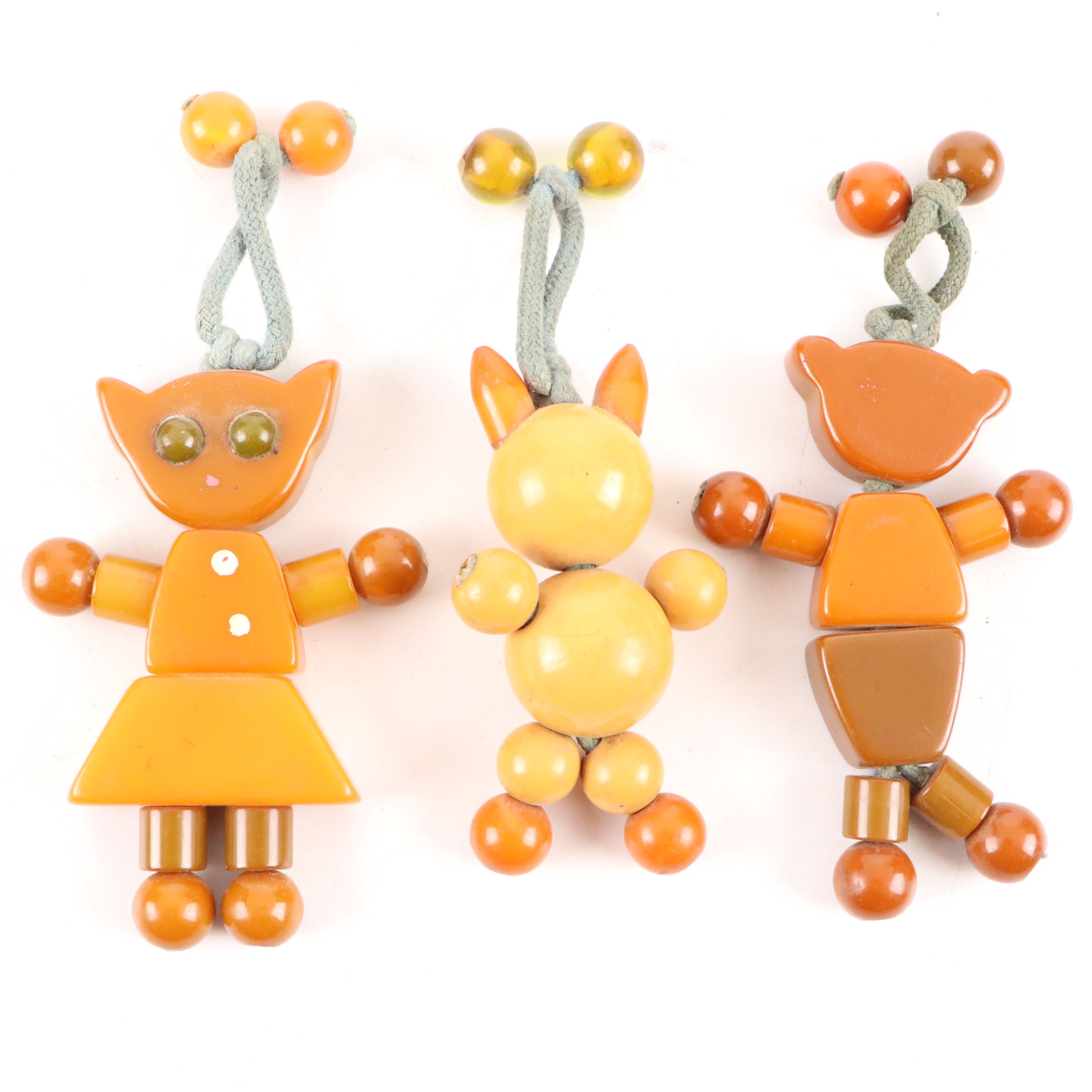 Art Deco Bakelite Crib Toys, Early 20th Century