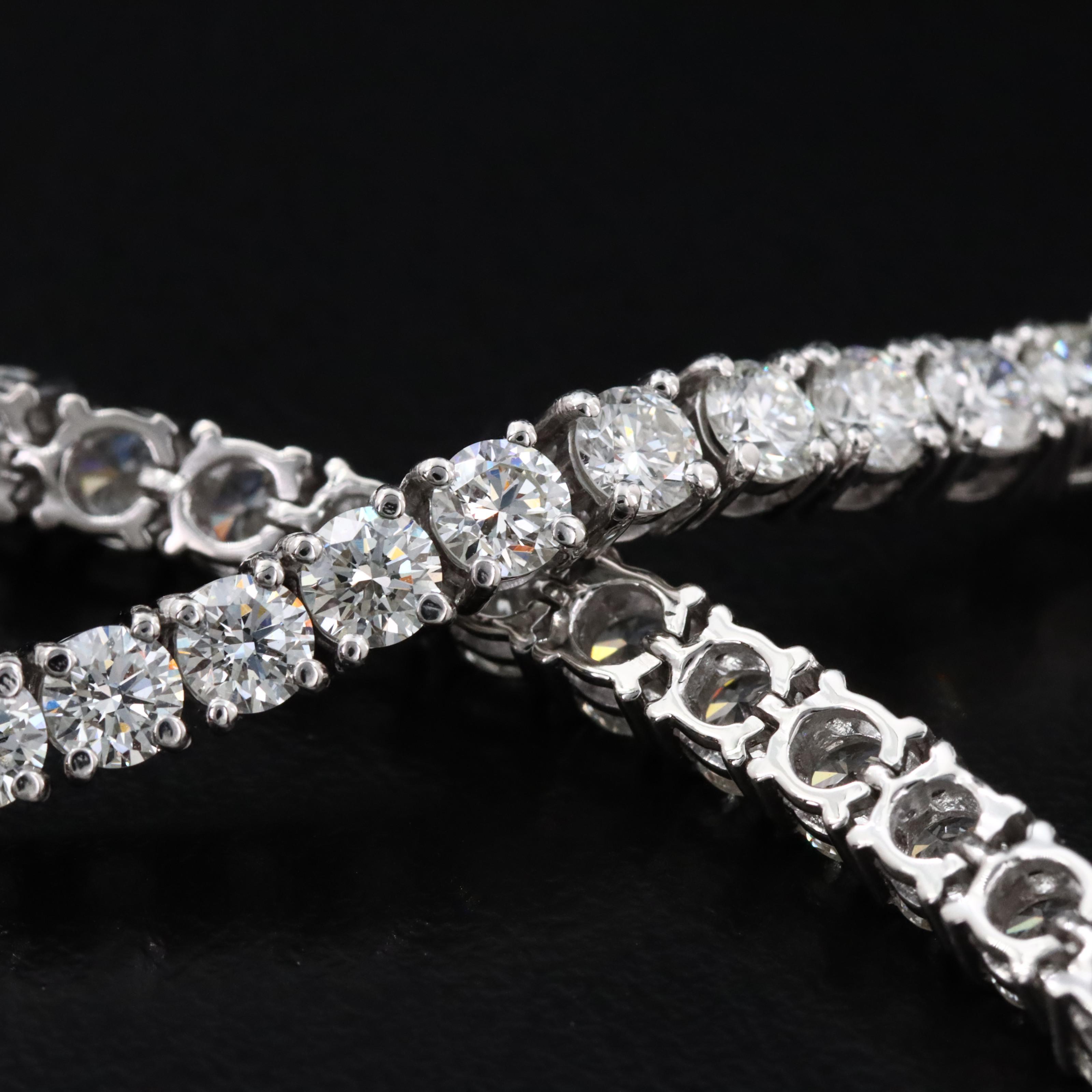 Platinum 6.29 CTW Diamond Line Bracelet