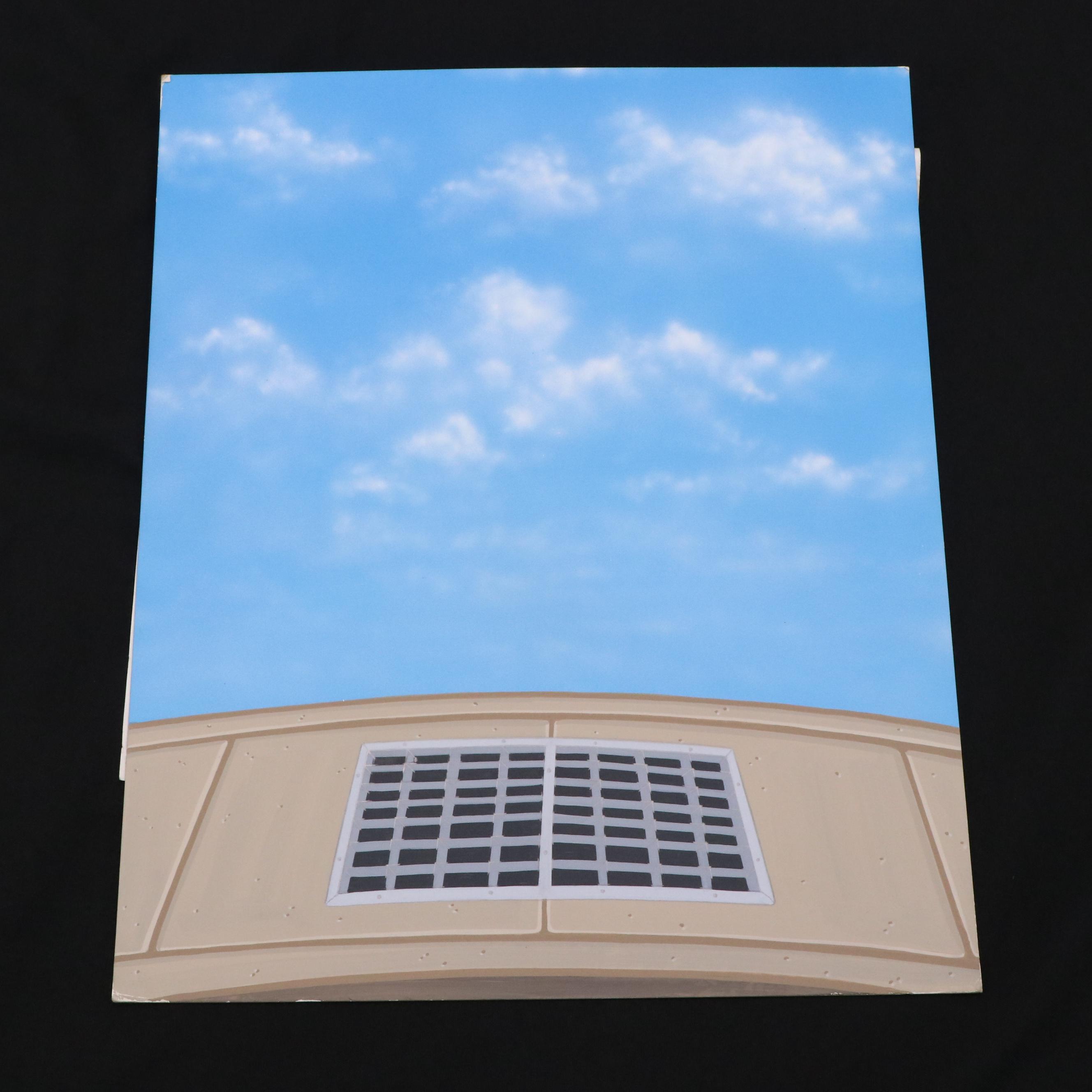 Animation Lot Including Sketches and Hand-Painted Backdrop for Cels