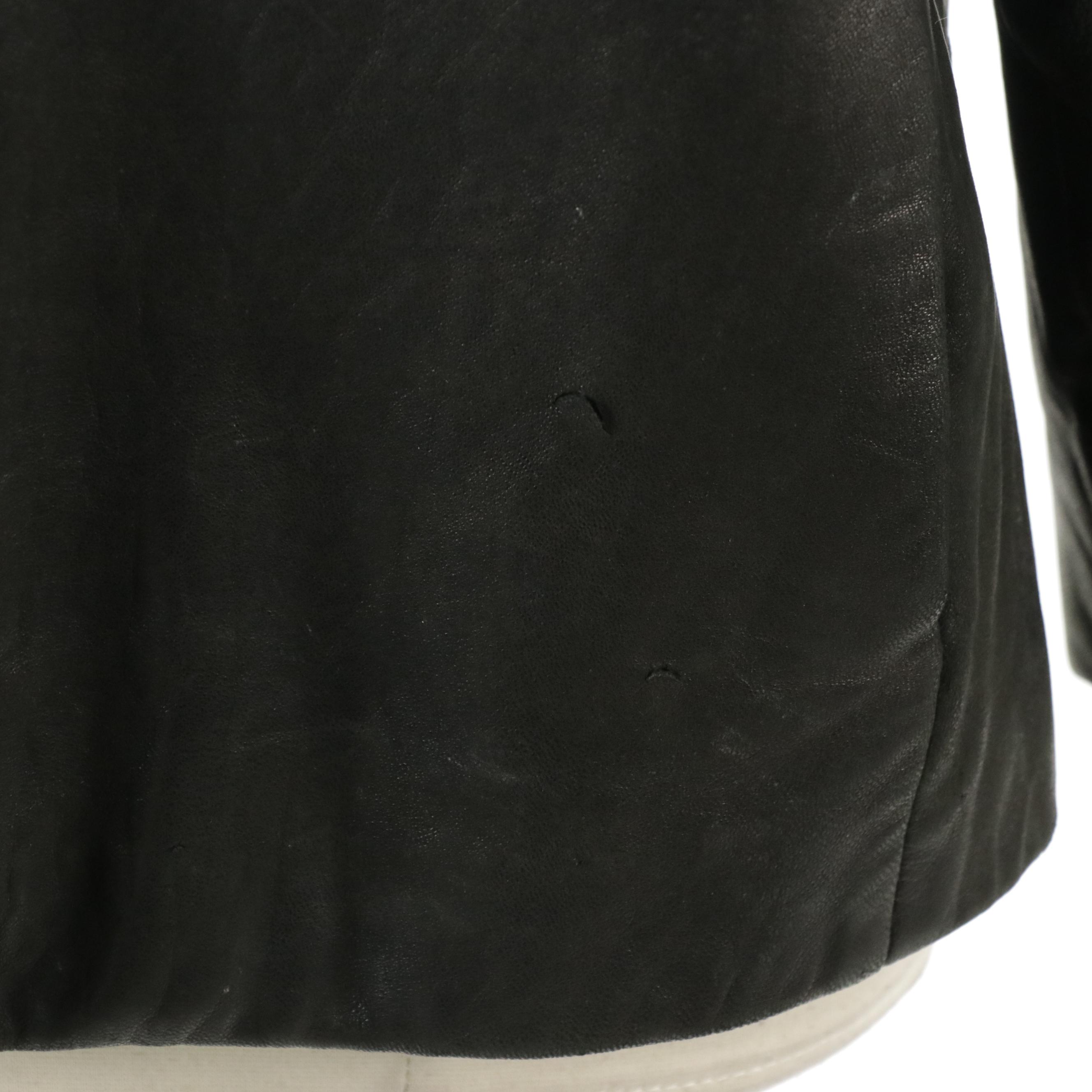 Tiboa Leathers Vintage Zipper-Front Leather Jacket