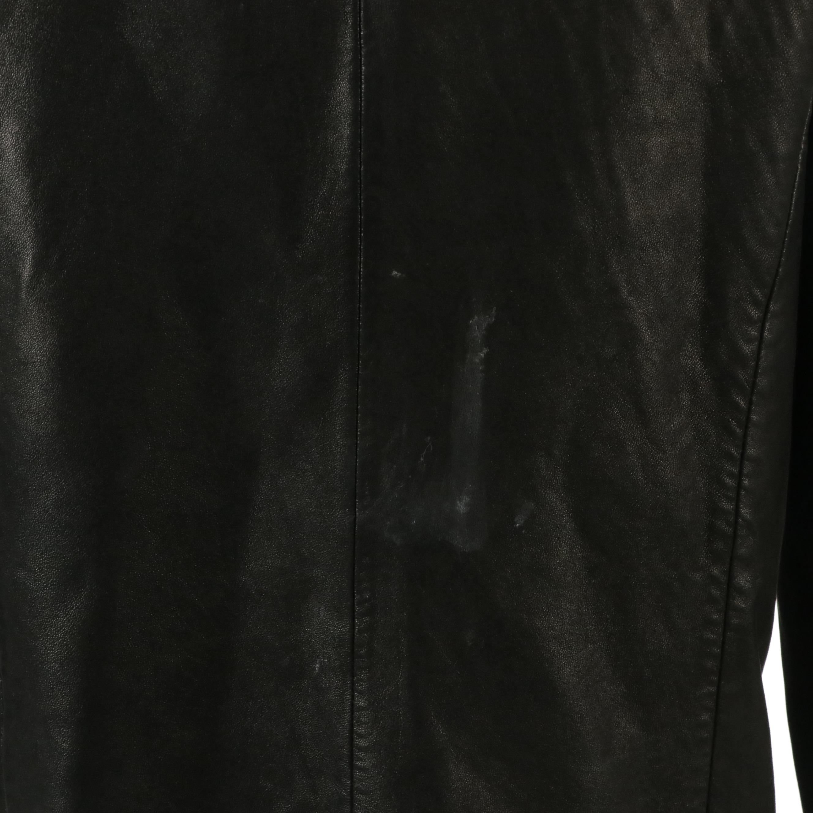 Tiboa Leathers Vintage Zipper-Front Leather Jacket