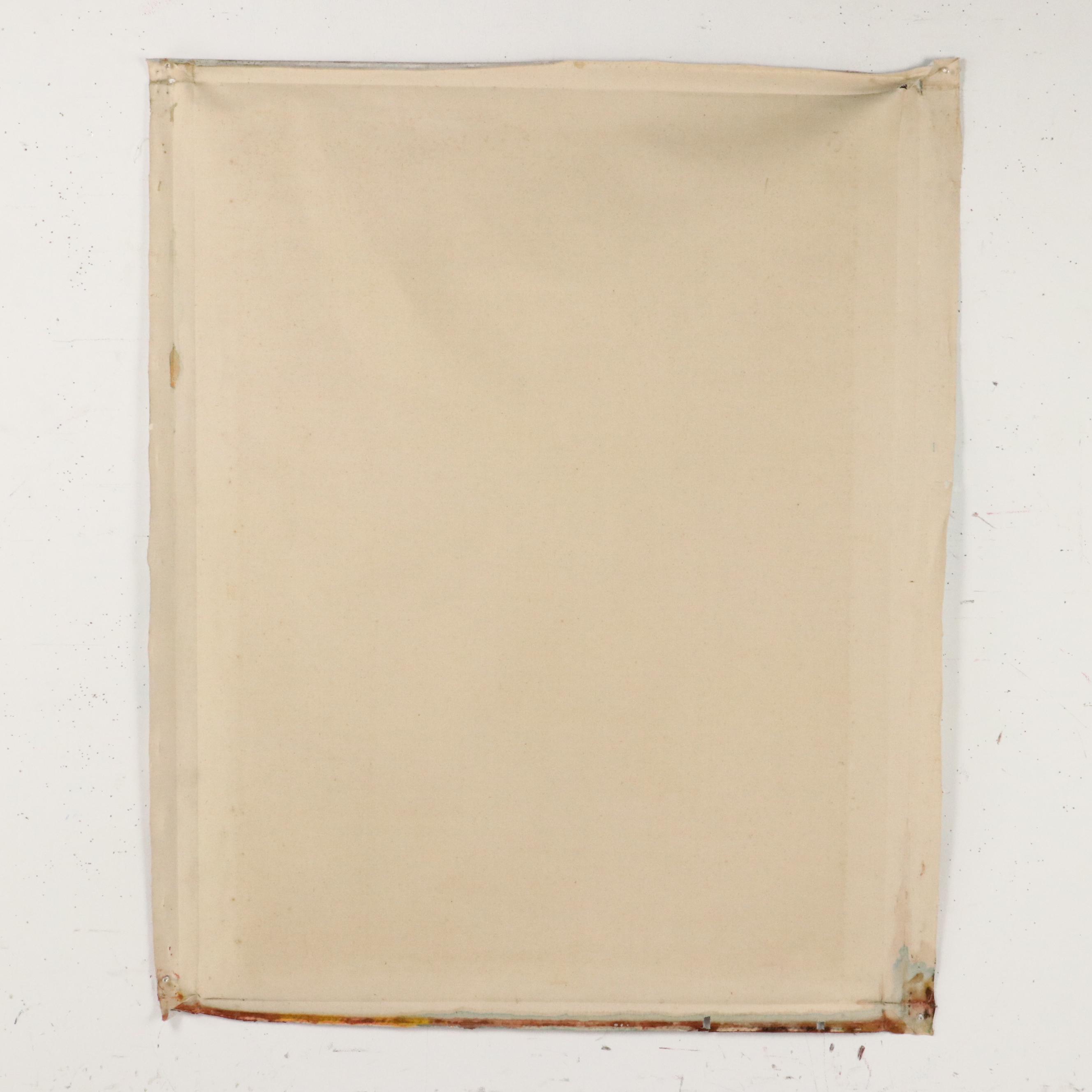 Elba Alvarez Mixed Media Abstract Color Field Diptych, 1971