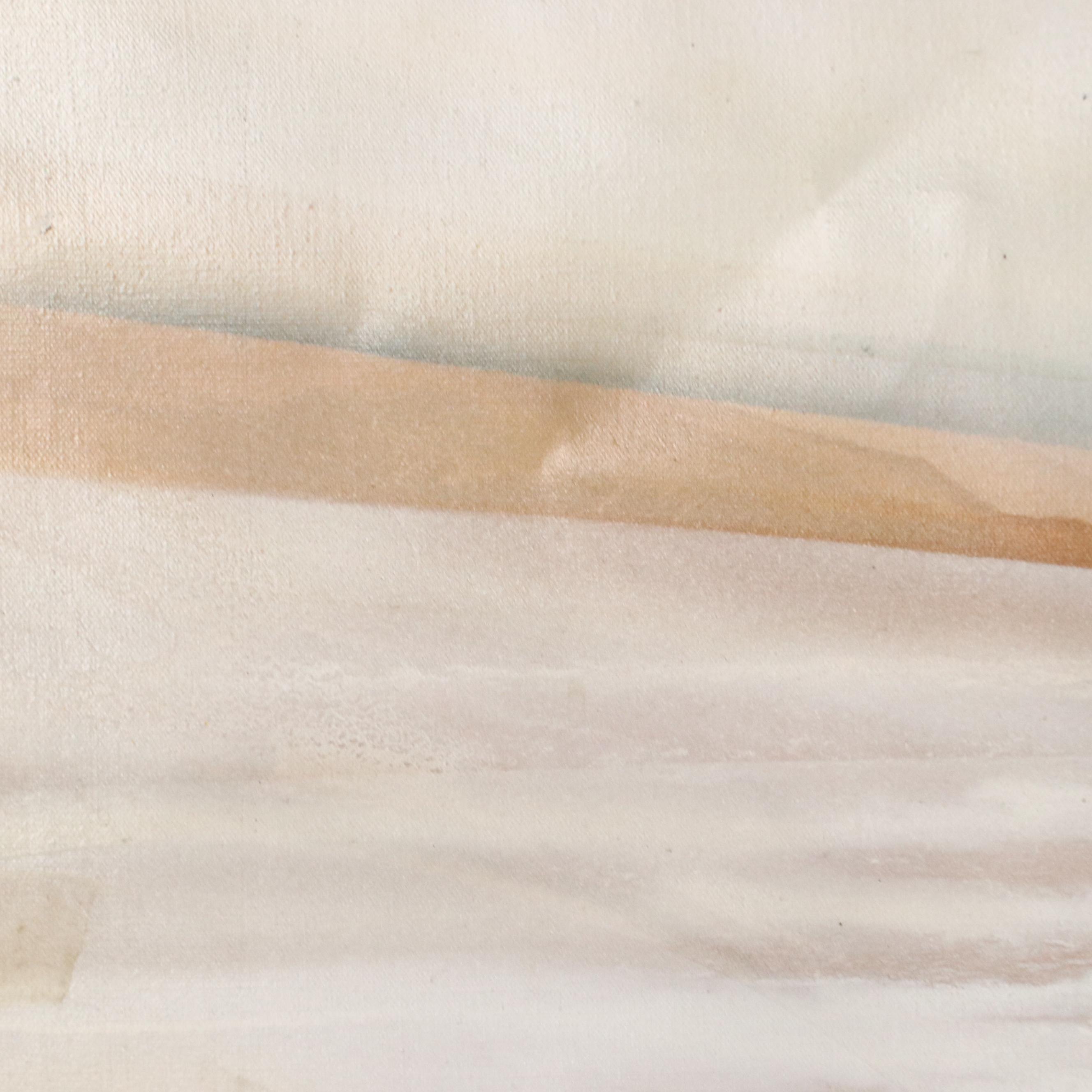 Elba Alvarez Mixed Media Abstract Color Field Diptych, 1971