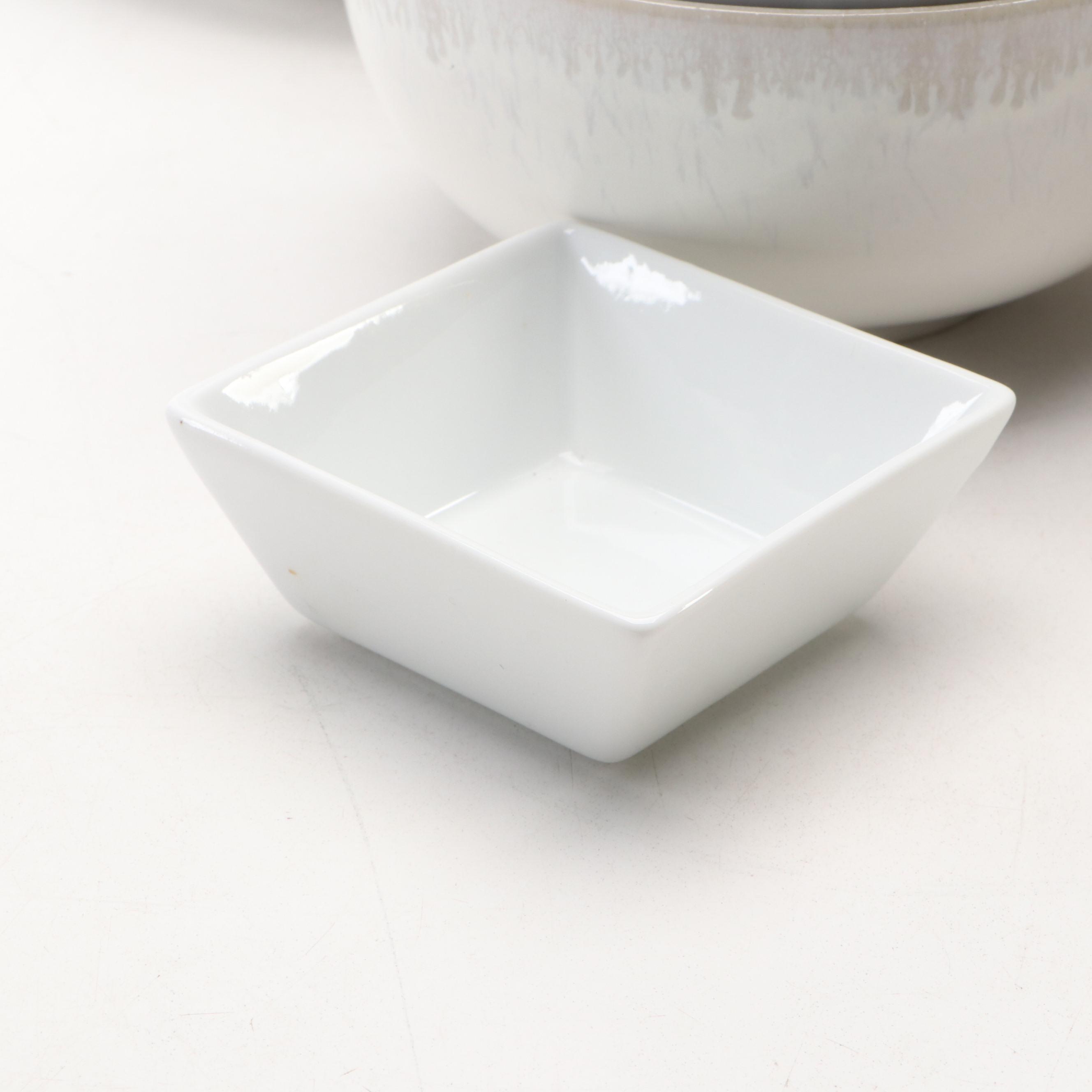 Portuguese Crate & Barrel "Caspian Grey" Ceramic Dinnerware