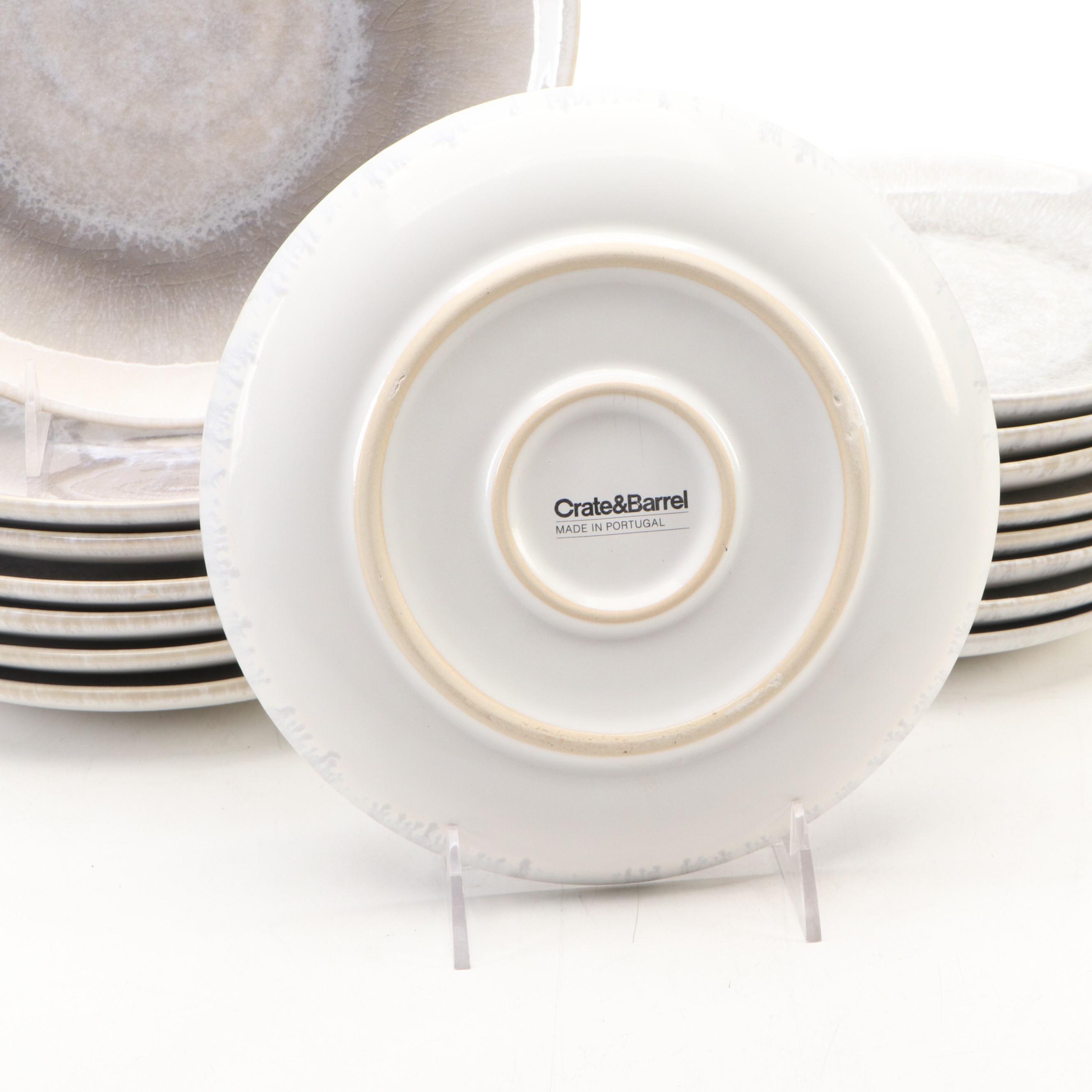 Portuguese Crate & Barrel "Caspian Grey" Ceramic Dinnerware