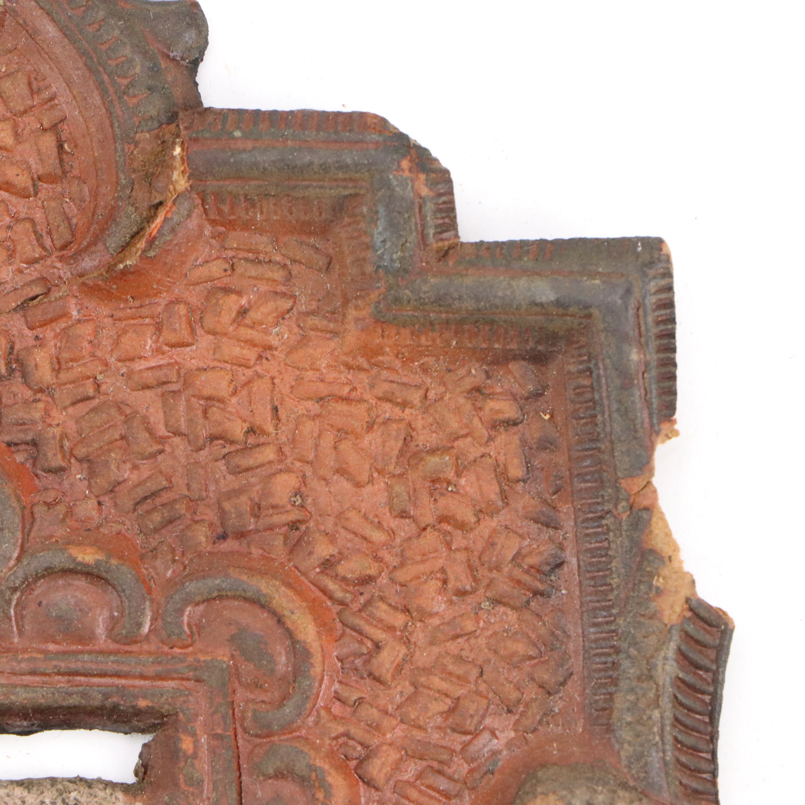 Bordered Boreal Reindeer Scene Leather Signs