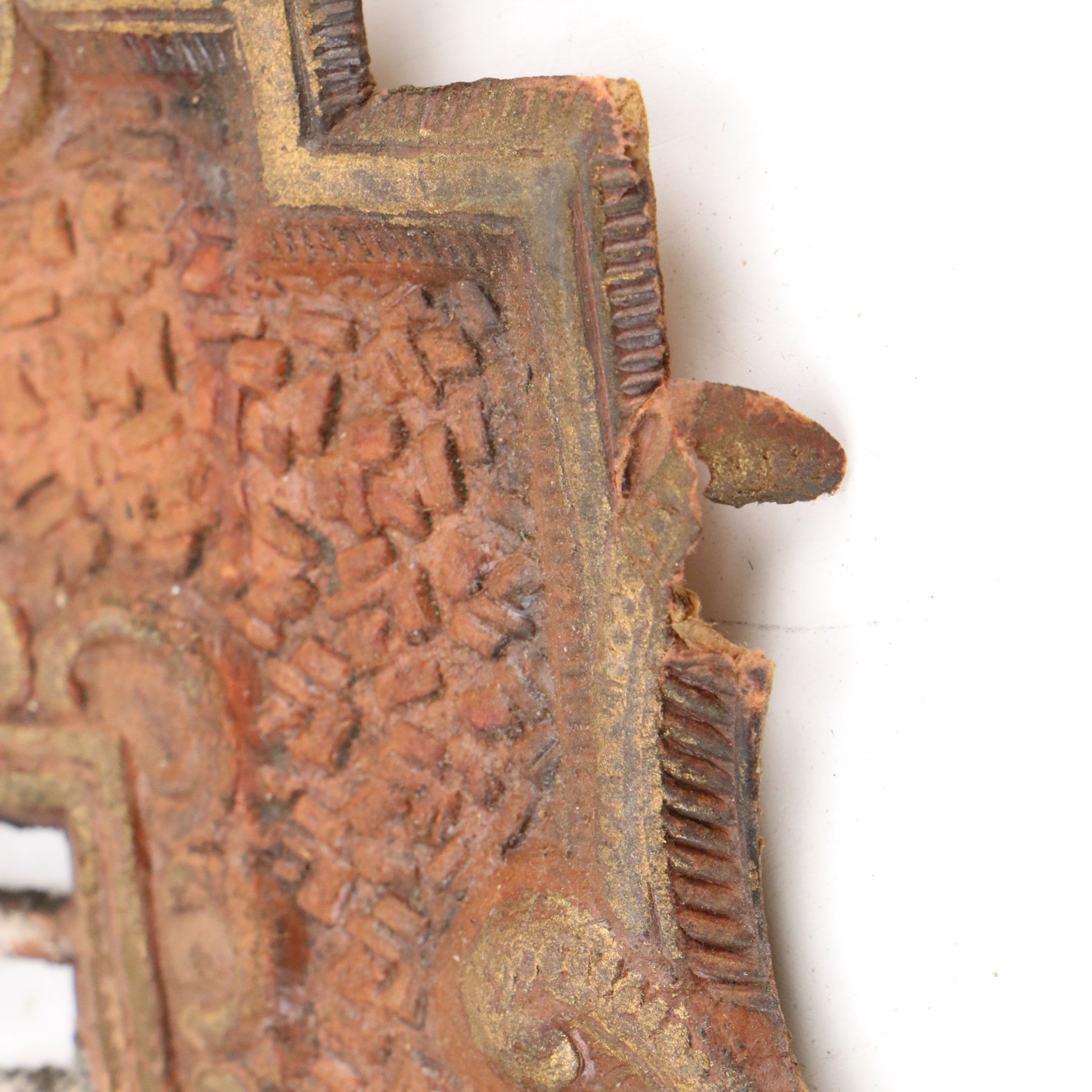 Bordered Boreal Reindeer Scene Leather Signs