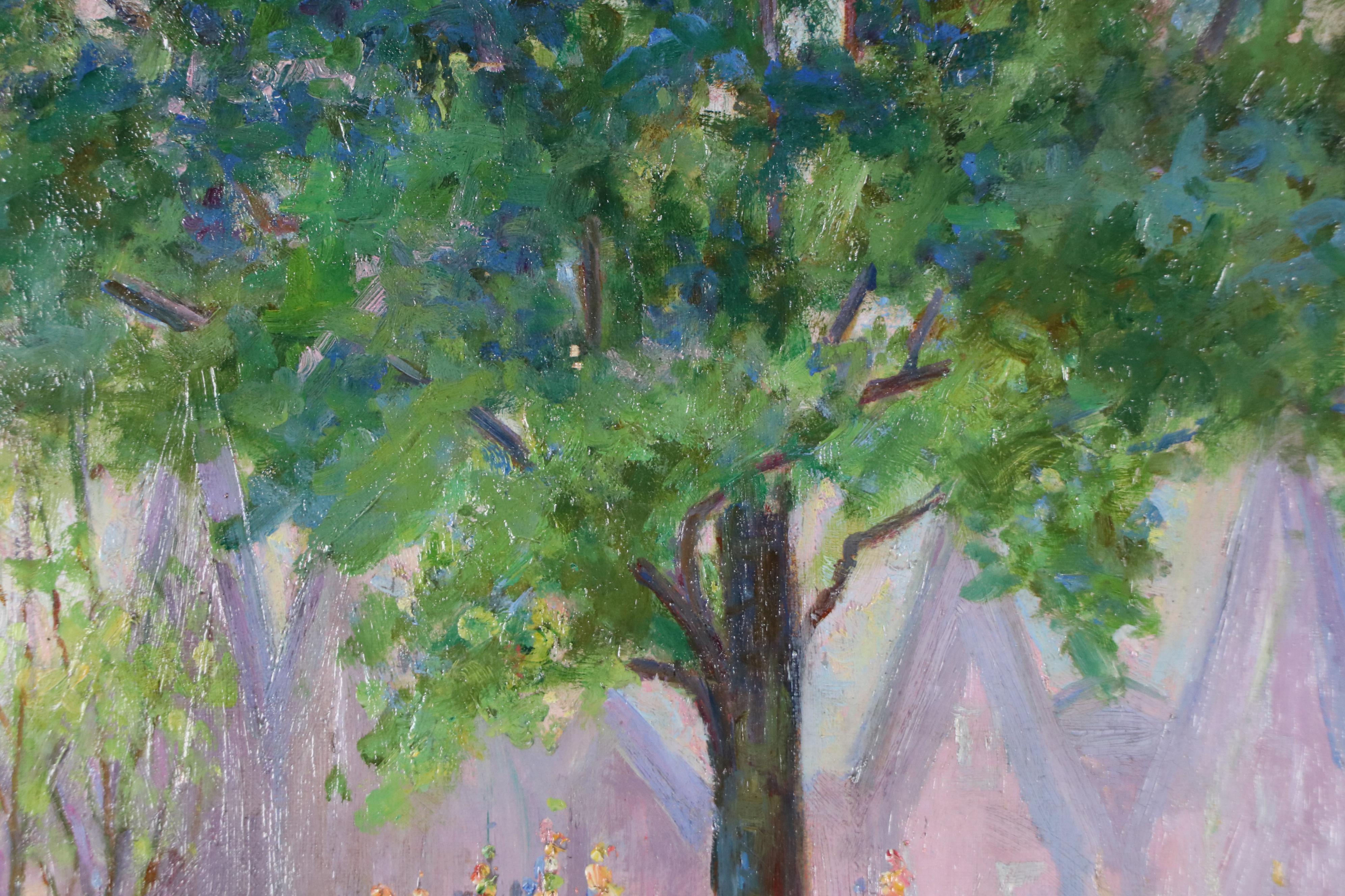 Charles Meurer Oil Painting of Spring Landscape, 1934