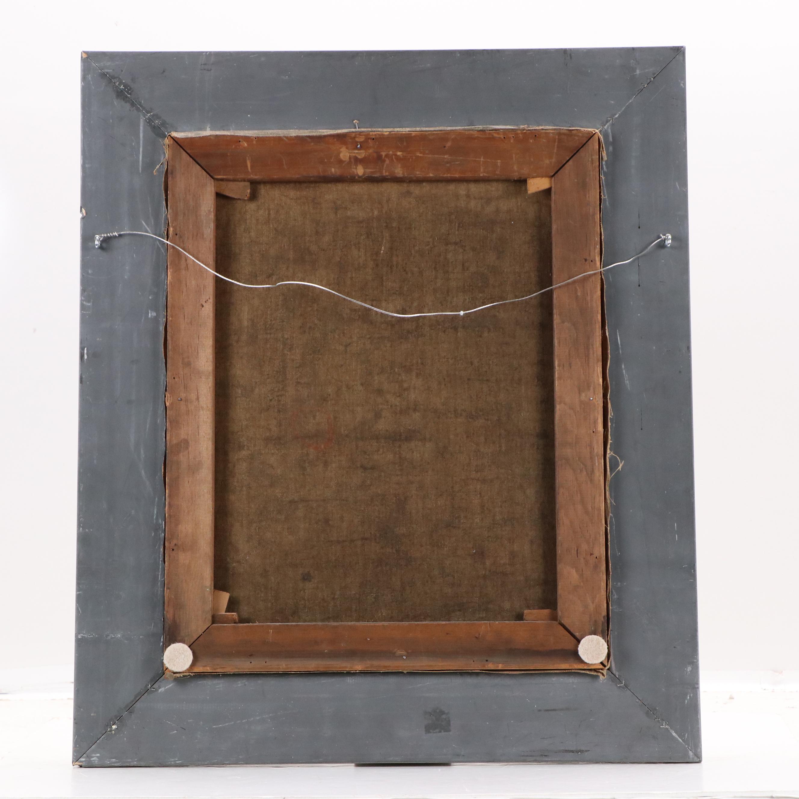 Charles Meurer Oil Painting of Spring Landscape, 1934