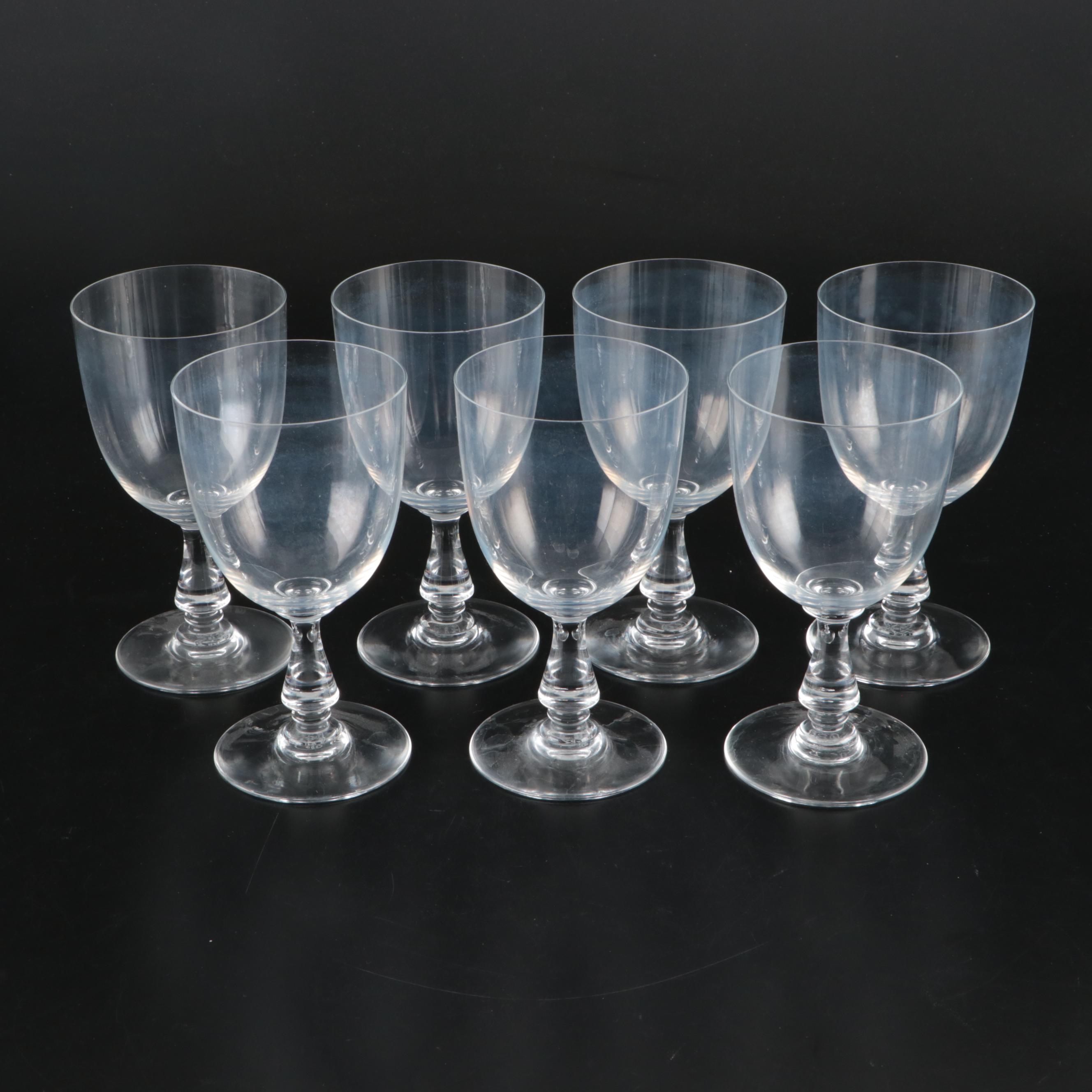 Baccarat "Angouleme" Crystal Claret Wine Glasses and Water Goblets