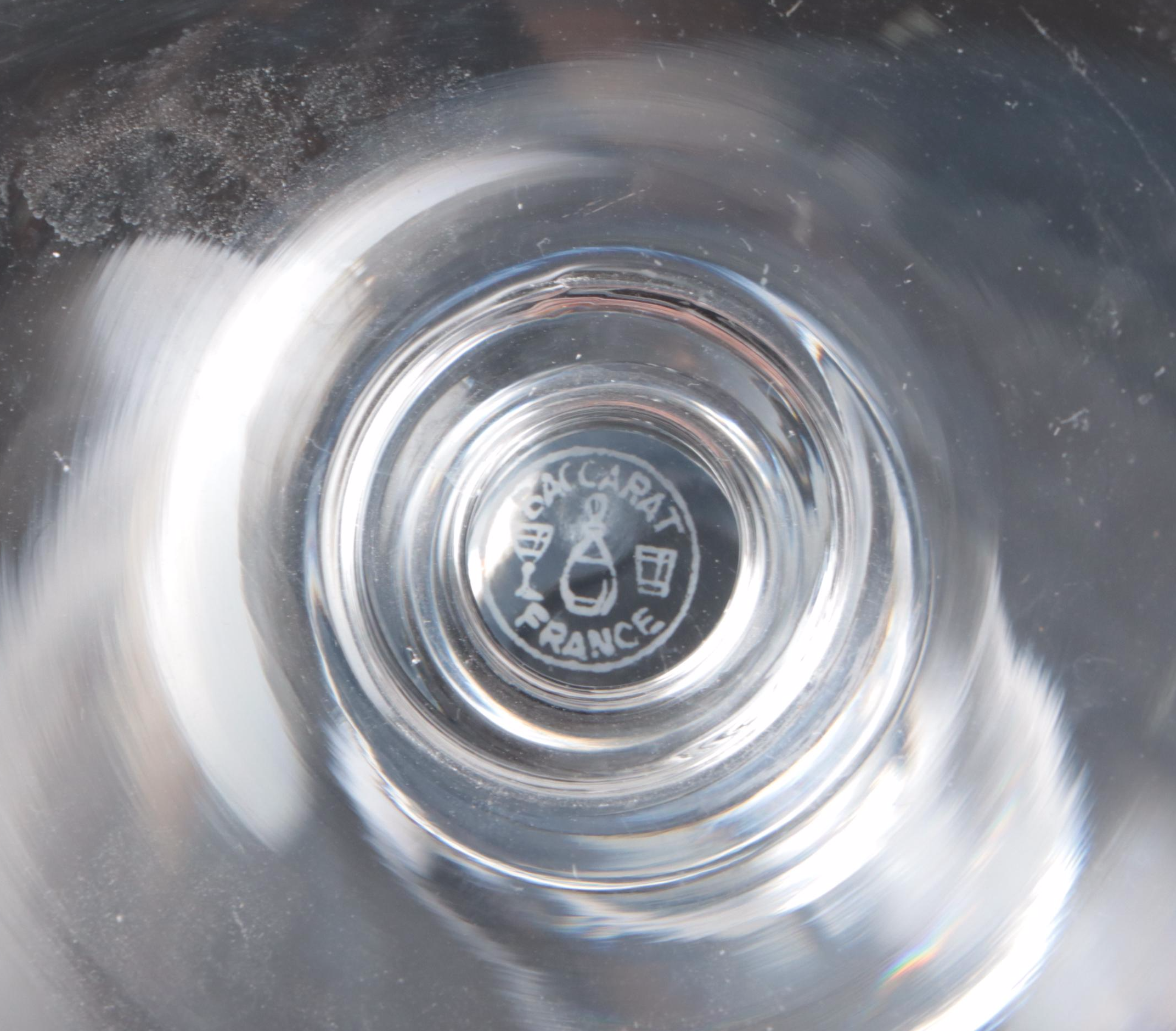 Baccarat "Angouleme" Crystal Claret Wine Glasses and Water Goblets