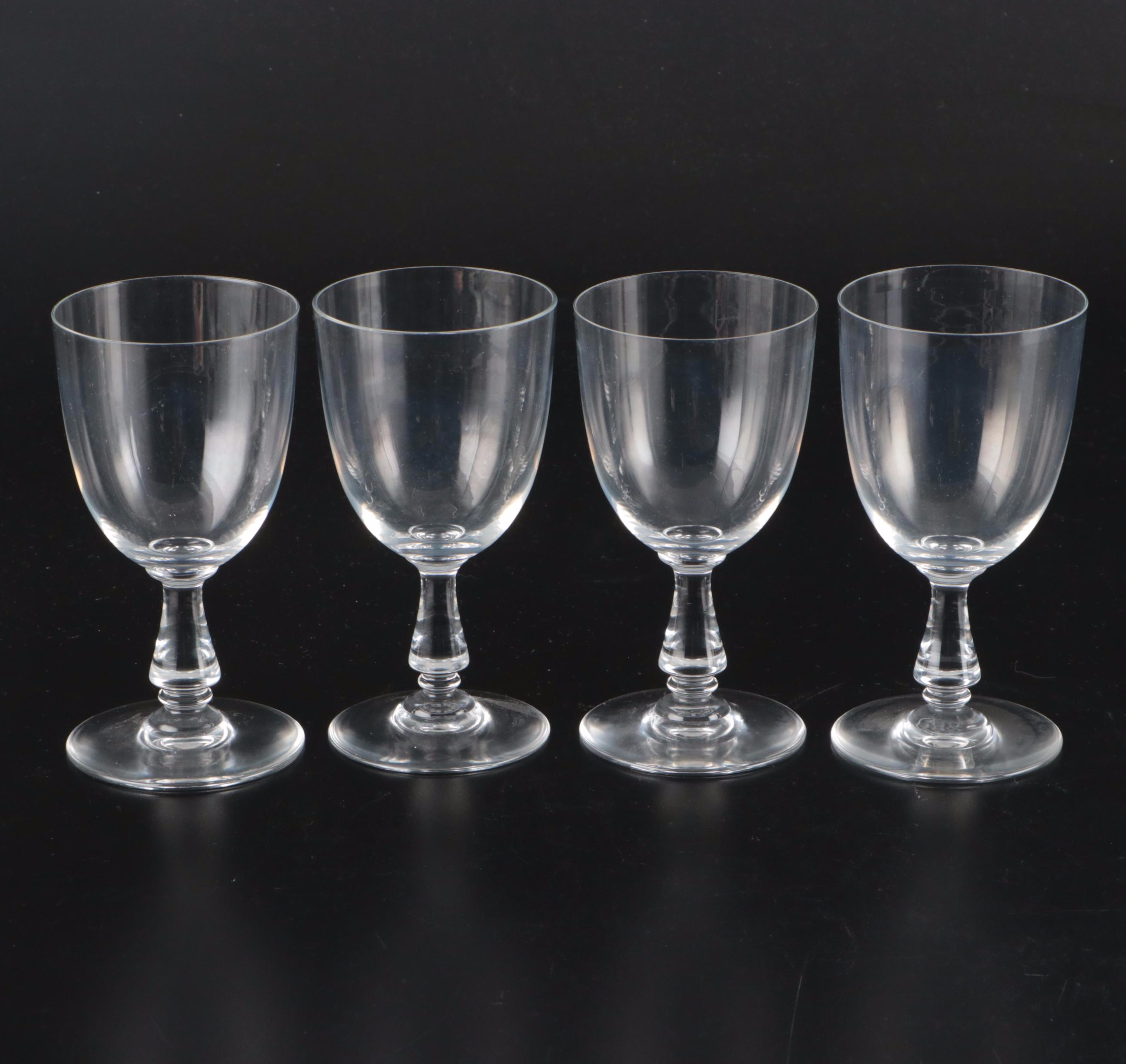 Baccarat "Angouleme" Crystal Claret Wine Glasses and Water Goblets