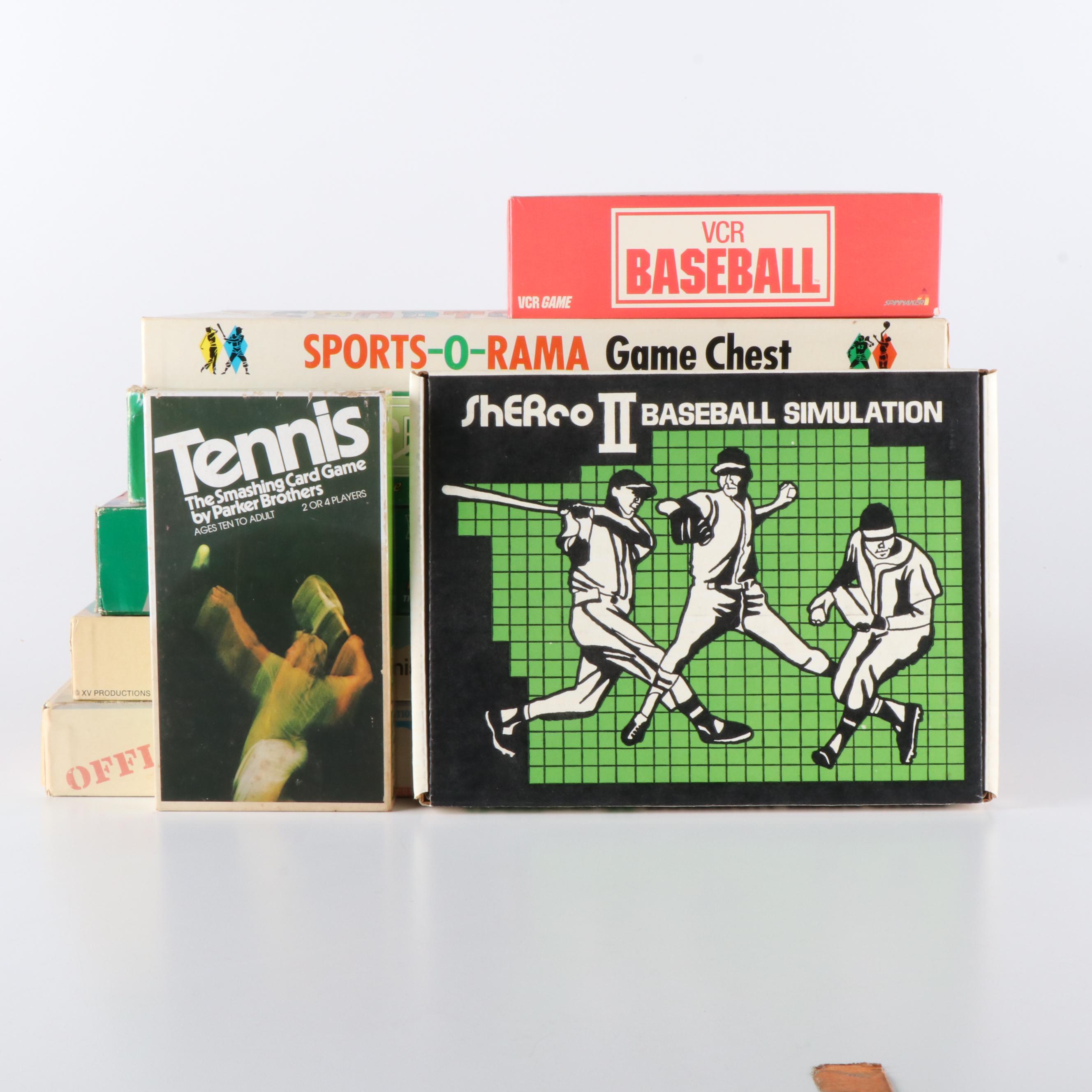 Tennis and Baseball Themed Board Games