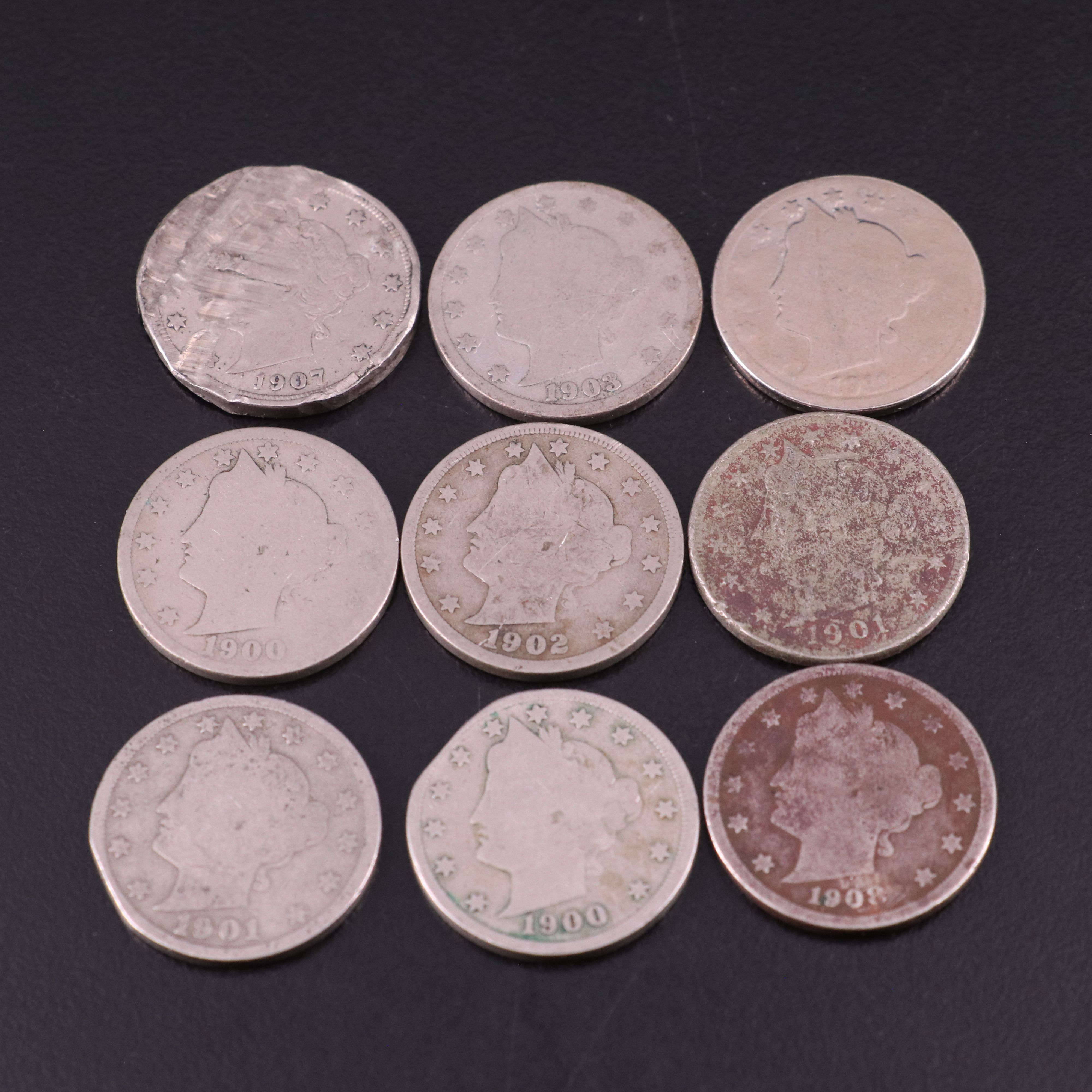 Group of 160 Low Grade Liberty Nickels