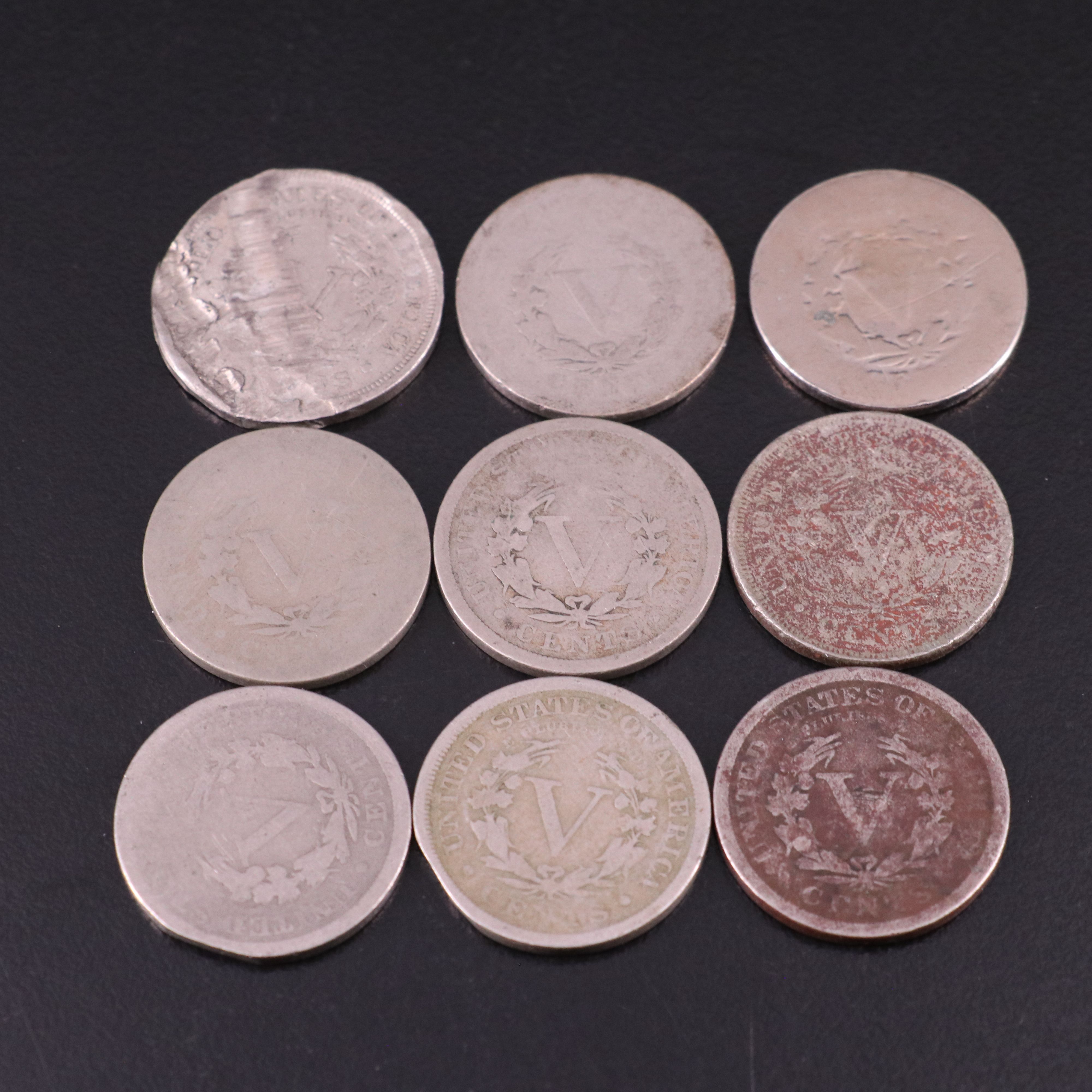 Group of 160 Low Grade Liberty Nickels