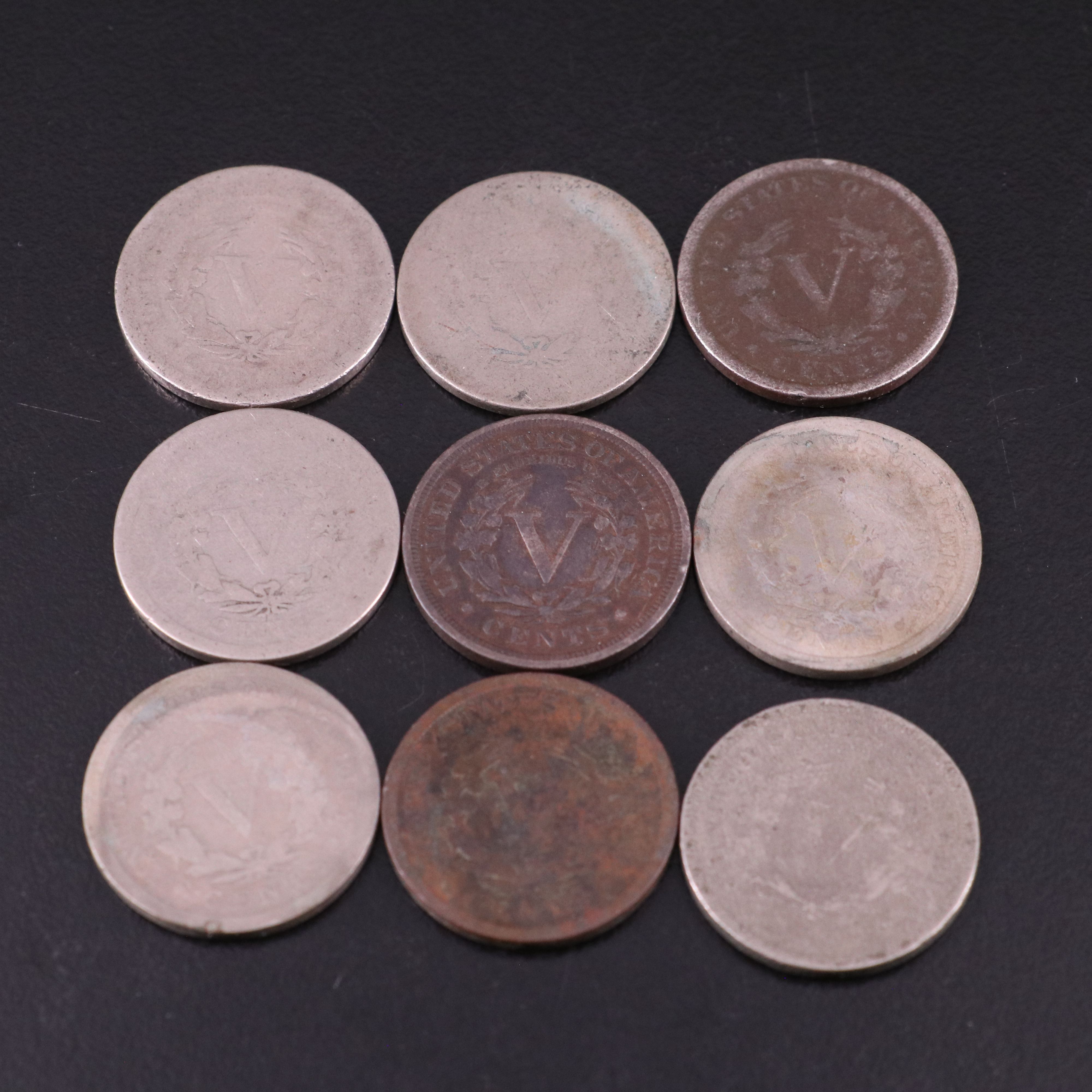 Group of 160 Low Grade Liberty Nickels
