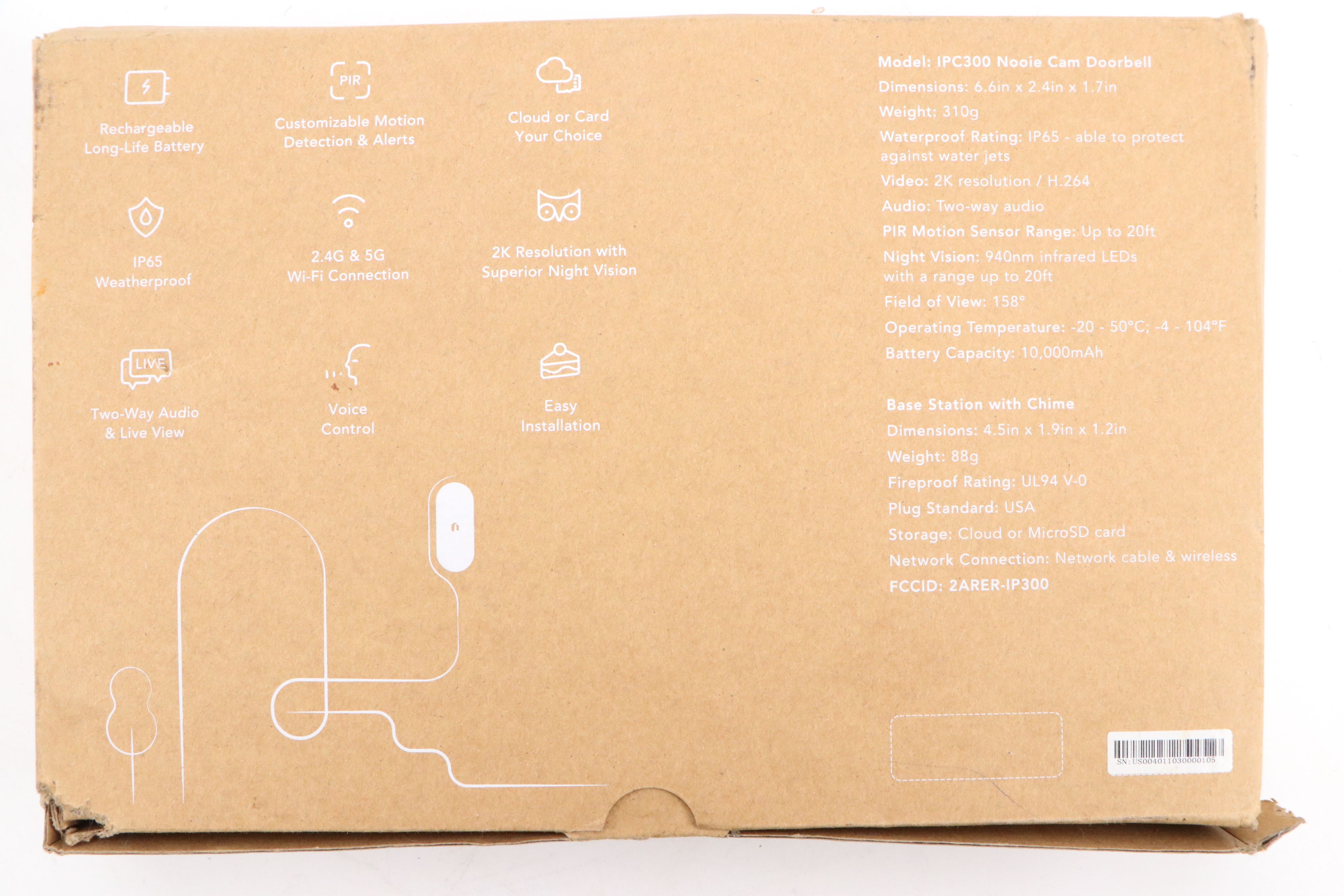 Snaptain S5C 4-Axis Drone with Controller, Nooie Cam Doorbell and Wall Mount Kit