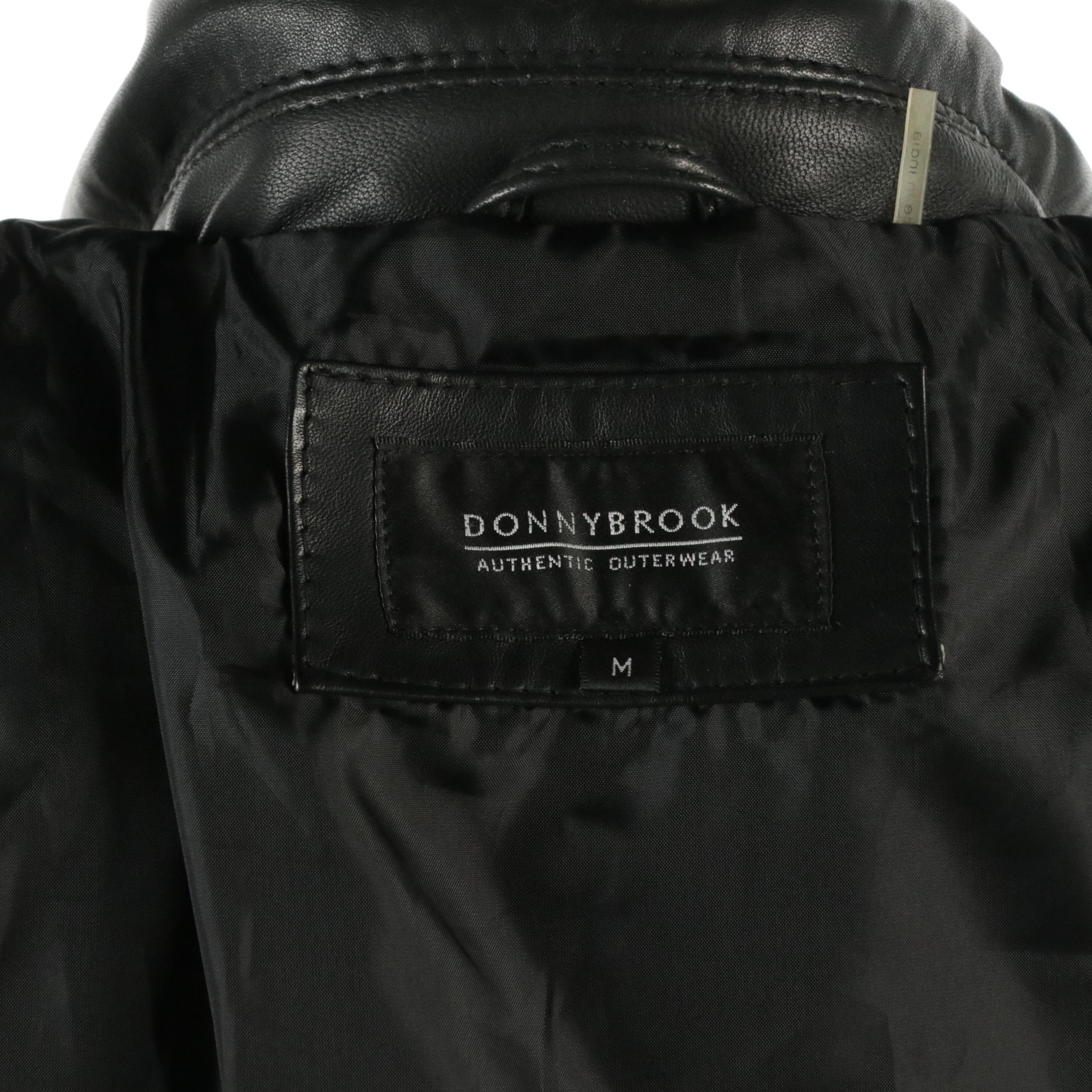 Donnybrook Black Lambskin Leather Zip Jacket