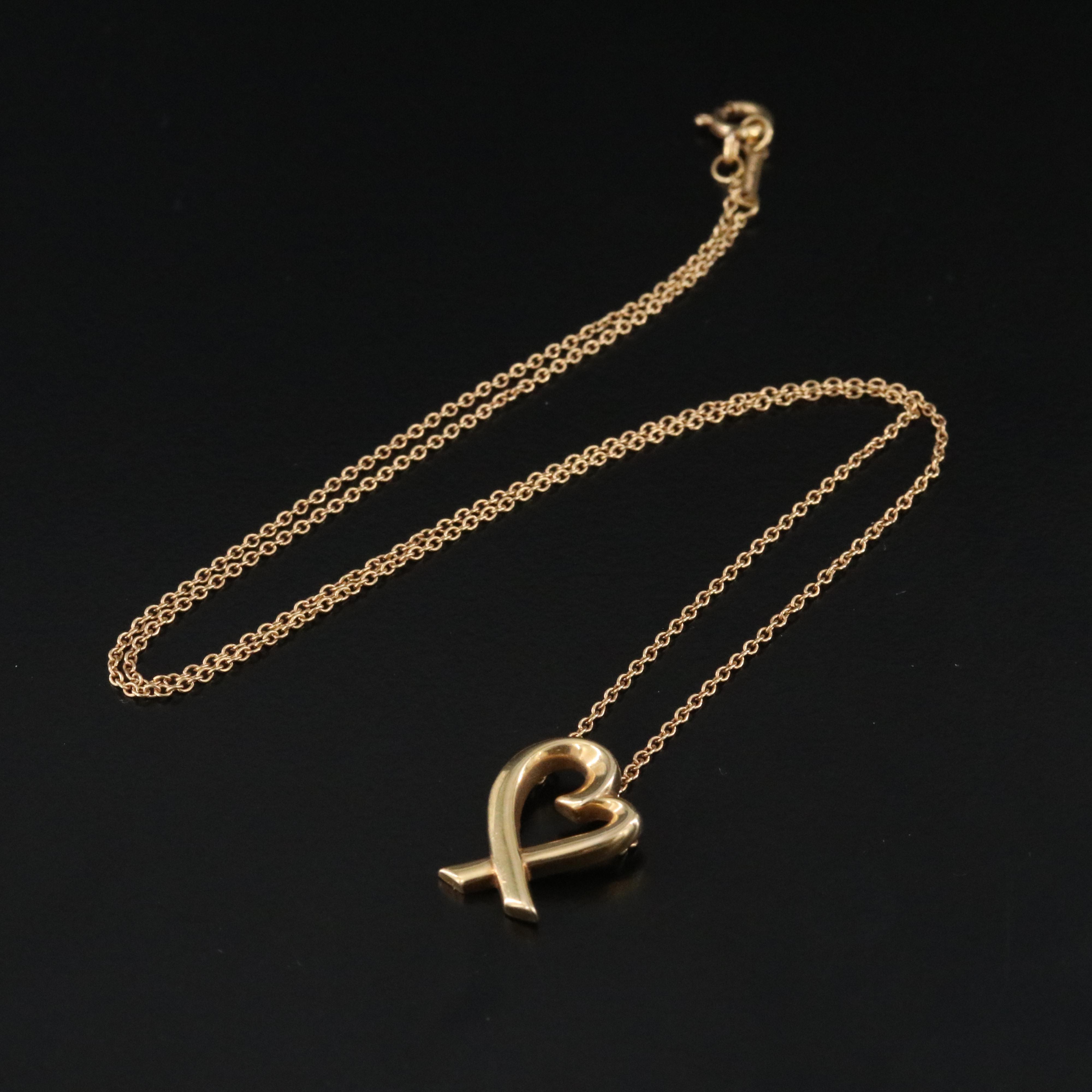 Paloma Picasso for Tiffany & Co. Loving Heart 18K Necklace