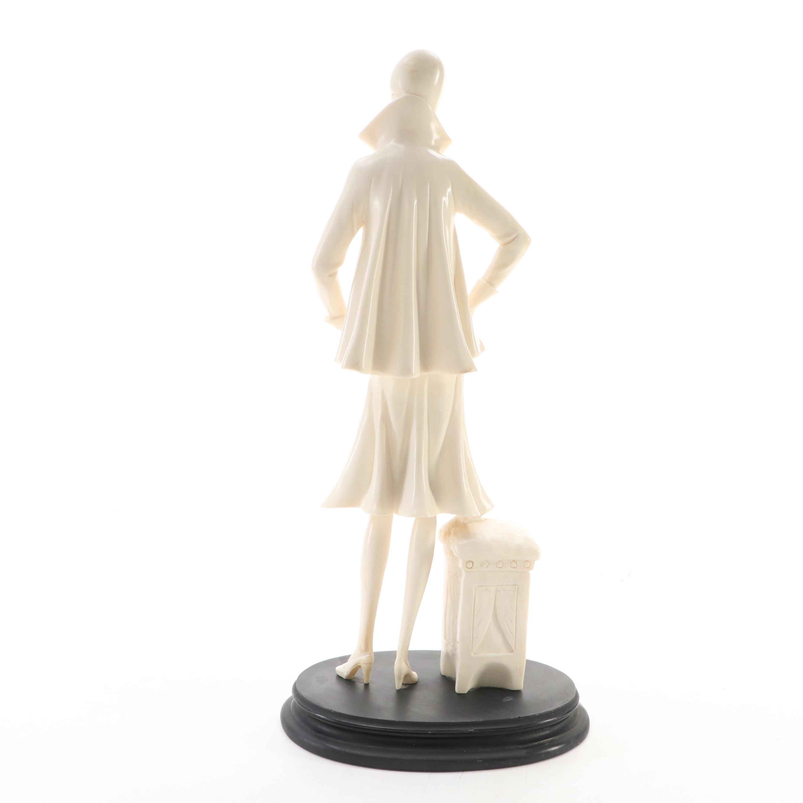 Charles Serouya & Son Italian Art Deco Style Figural Statue, 20th Century