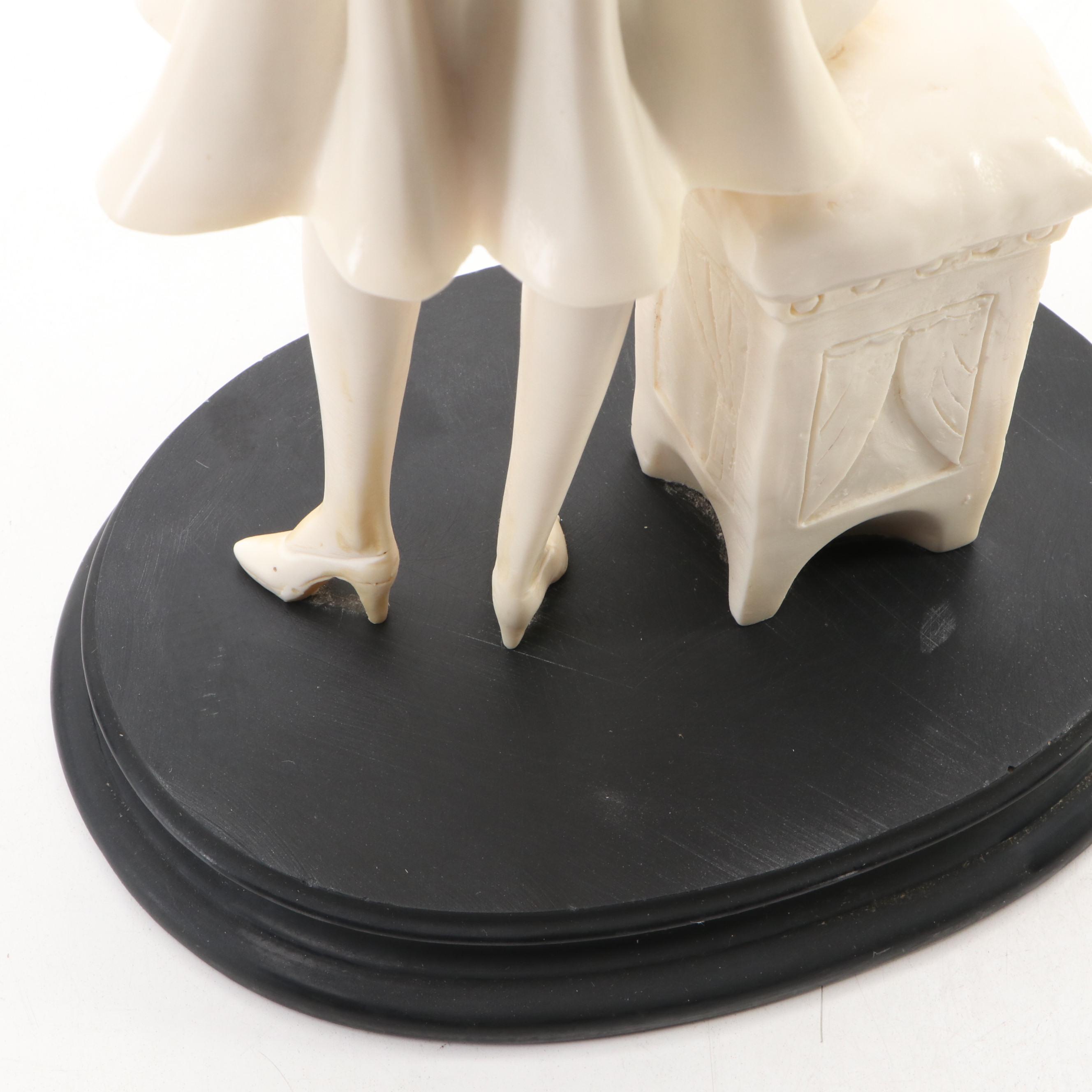 Charles Serouya & Son Italian Art Deco Style Figural Statue, 20th Century