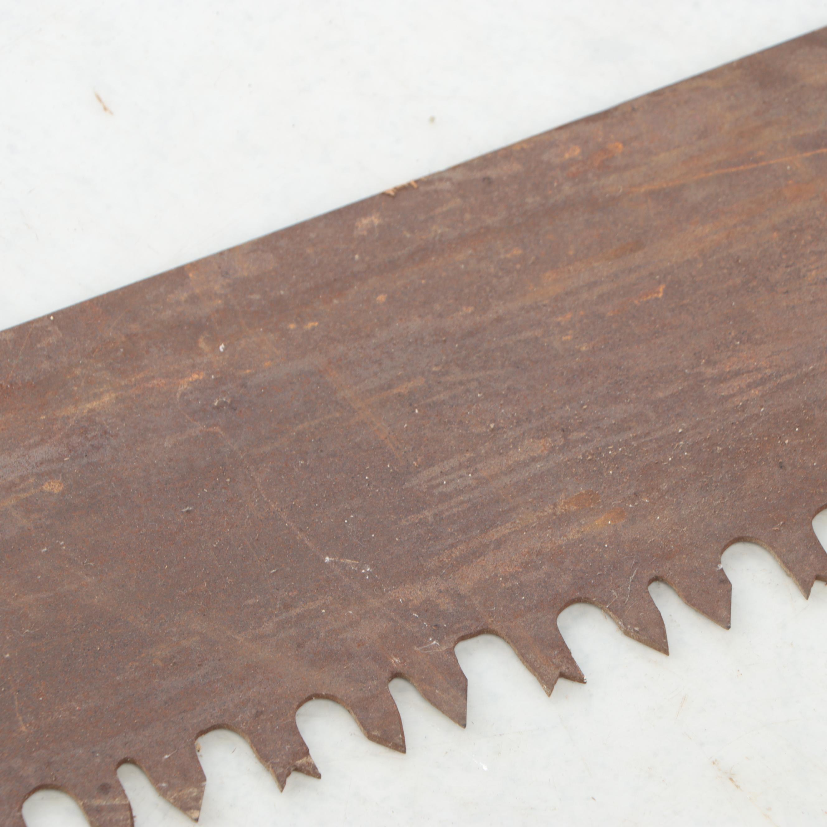 Two-Man Crosscut Saw, Hand Saws, and Spirit Level